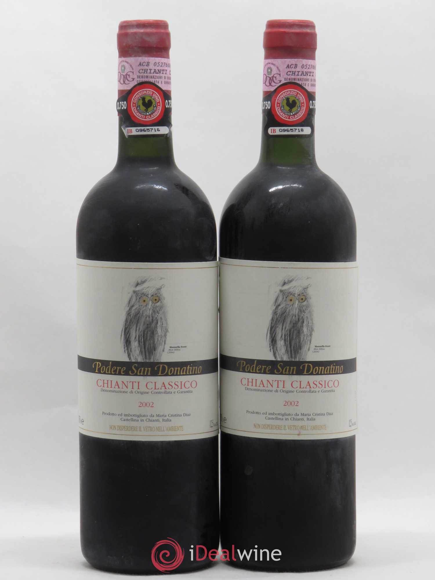 Chianti Classico DOCG Podere San Donatino 2002 - Posten von 2 Flaschen - 0