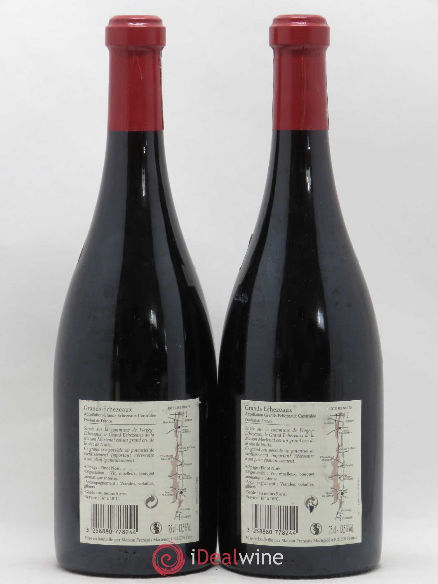 Grands-Echezeaux Grand Cru François Martenot 2002 - Lot de 2 bouteilles - 1