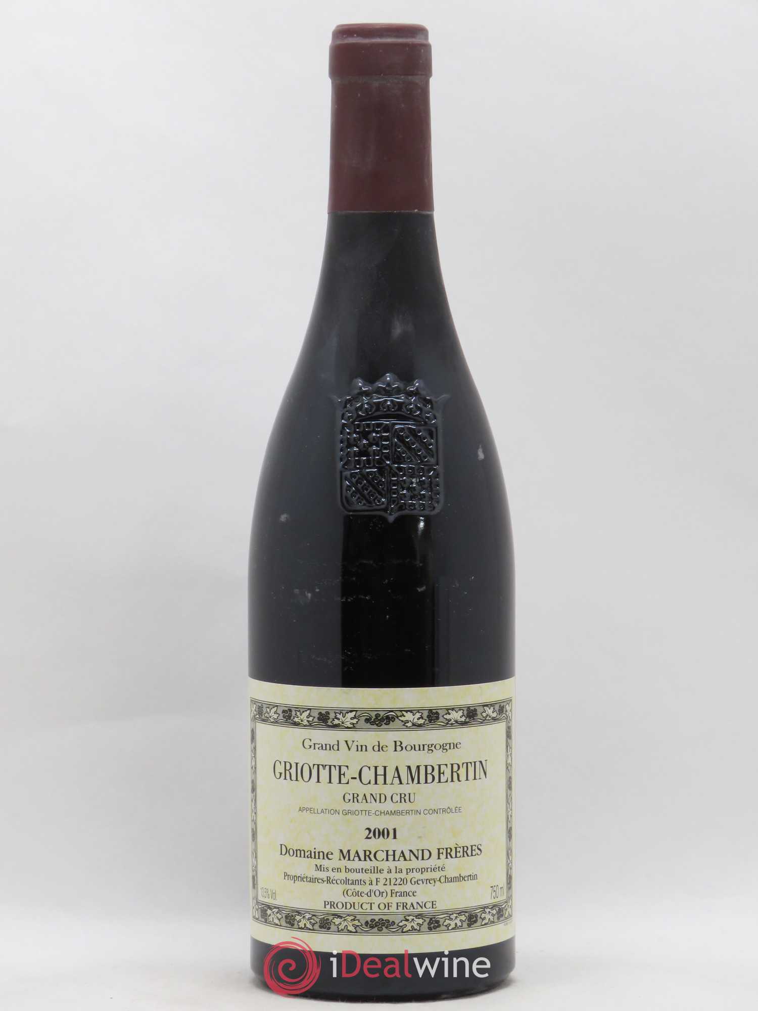 Griotte-Chambertin Grand Cru Marchand Frères 2001 - Lot de 1 bouteille - 0