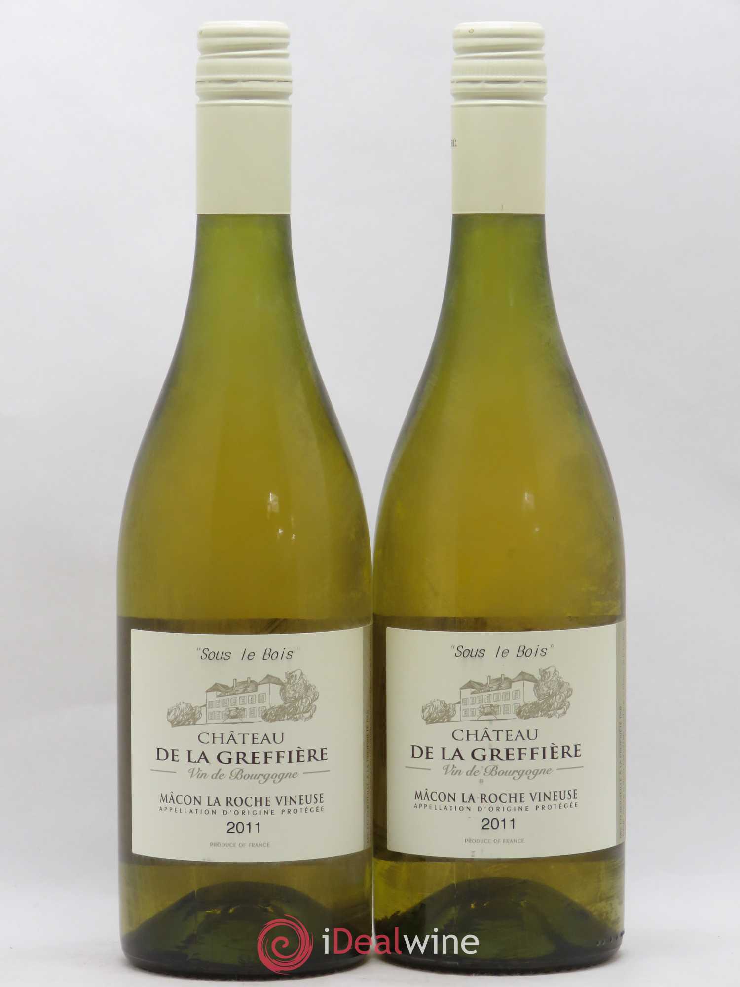 Mâcon La Roche Vineuse Château de La Greffiere Xavier Creuzard 2011 - Lot de 2 bouteilles - 0
