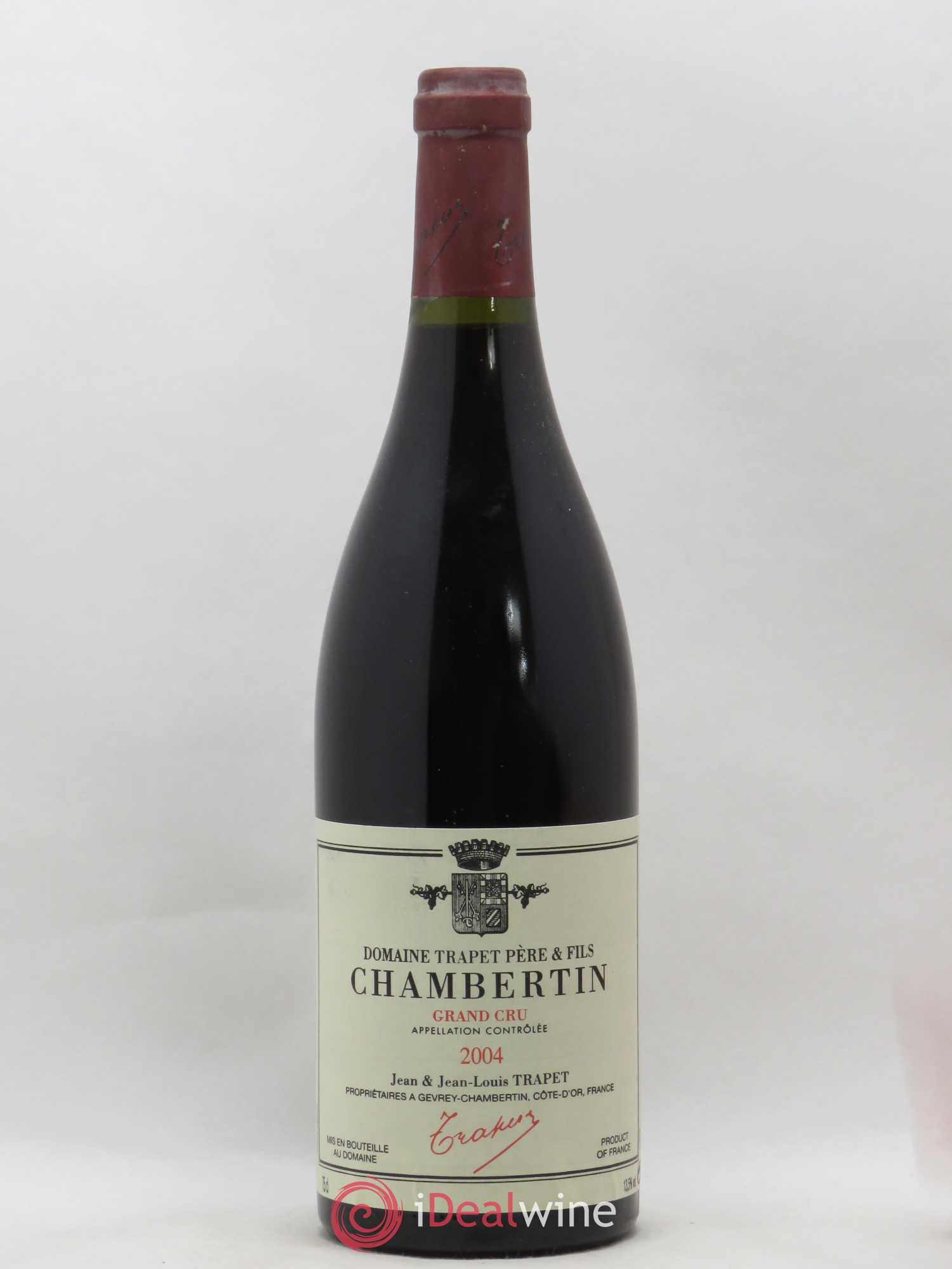 Chambertin Grand Cru Domaine Trapet 2004 - Lot de 1 bouteille - 0