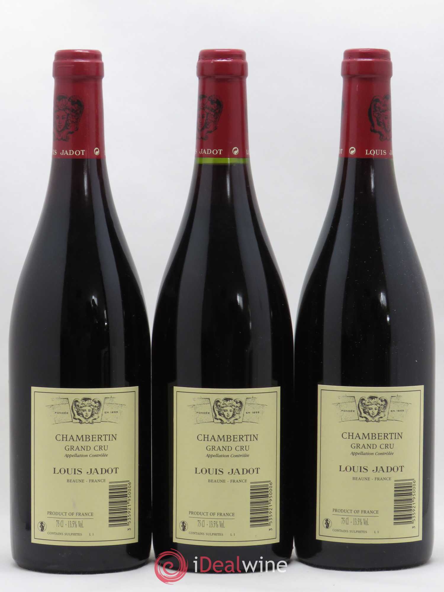 Chambertin Grand Cru Maison Louis Jadot 2001 - Lot of 3 bottles - 1