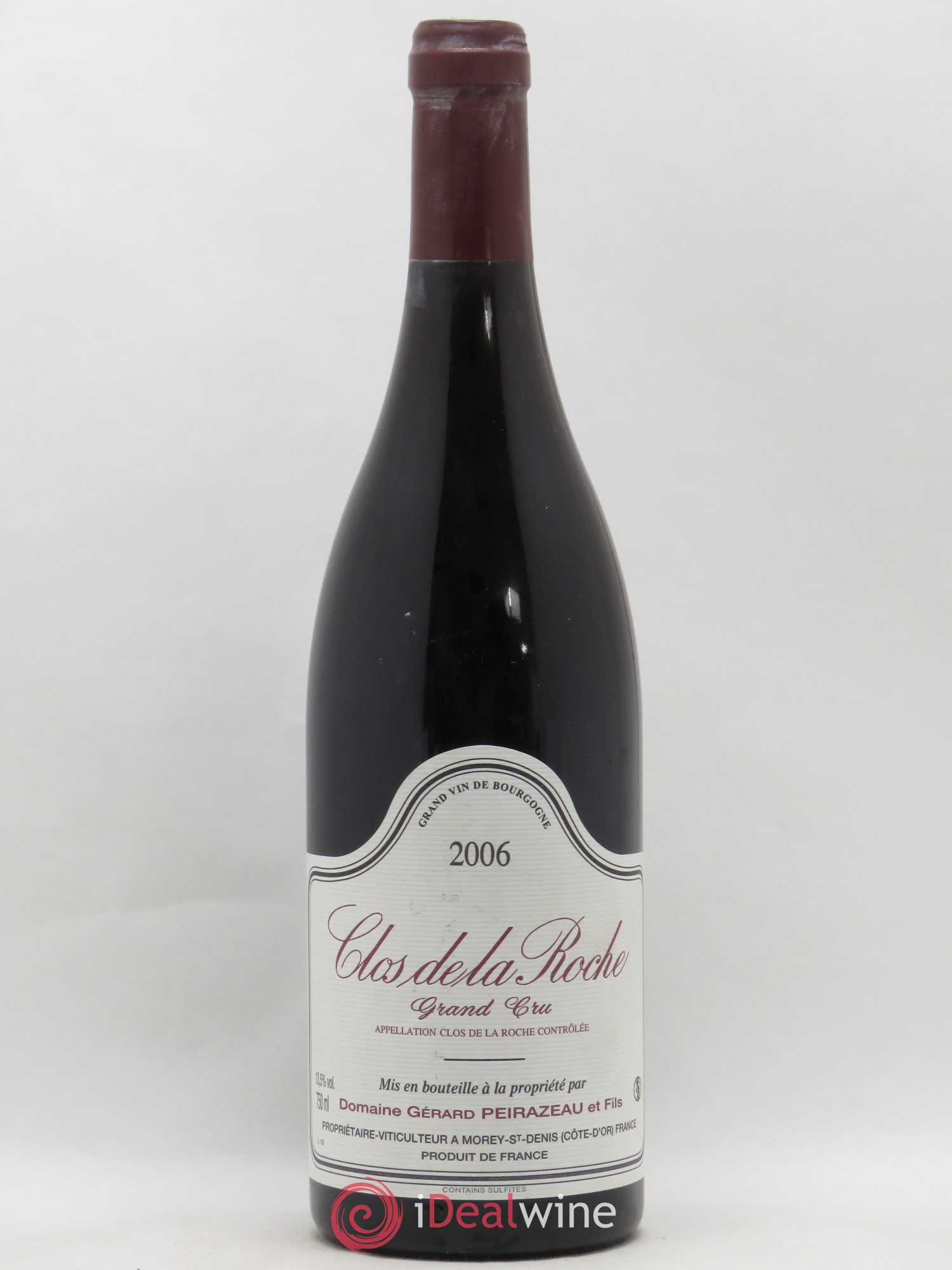 Clos de la Roche Grand Cru Gérard Peirazeau 2006 - Lot de 1 bouteille - 0
