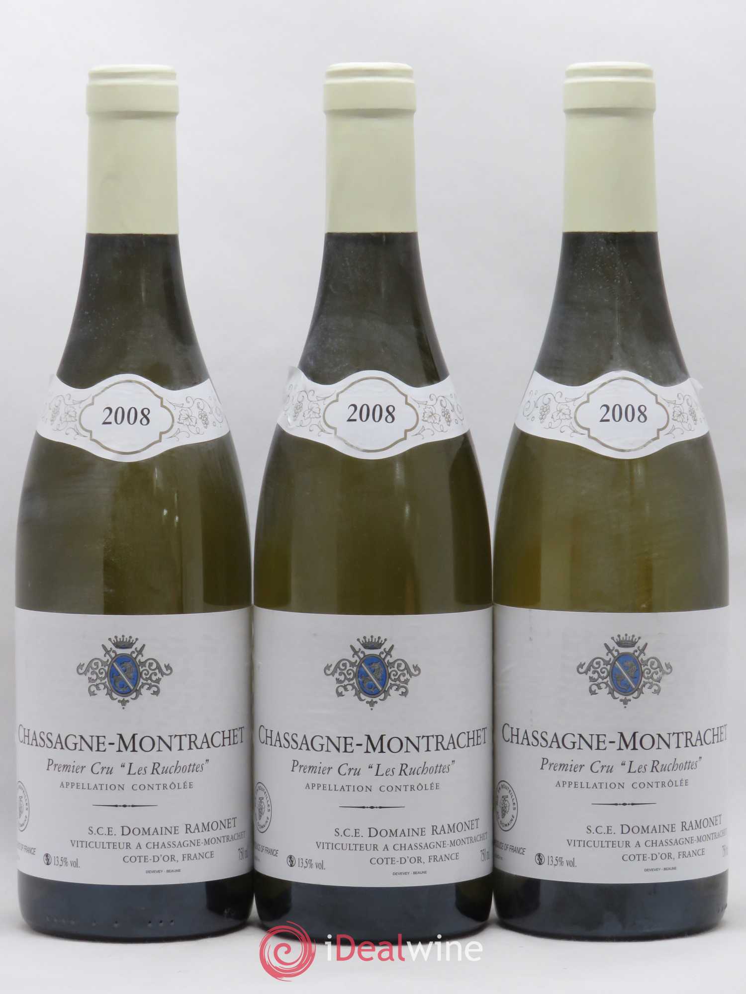 Chassagne-Montrachet 1er Cru Les Ruchottes Ramonet (Domaine) 2008 - Lot de 3 bouteilles - 0