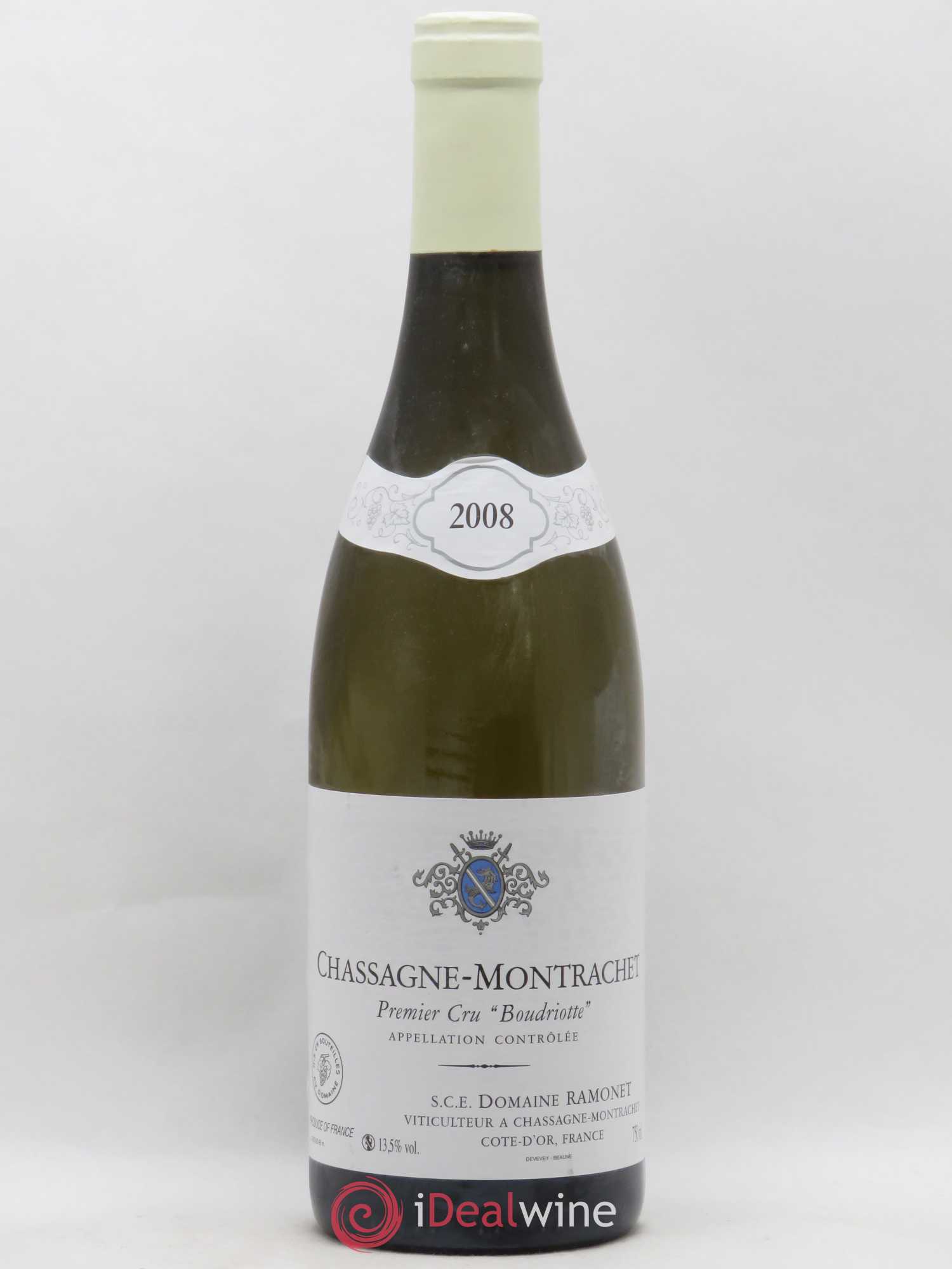 Chassagne-Montrachet 1er Cru Boudriotte Ramonet (Domaine) 2008 - Posten von 1 Flasche - 0