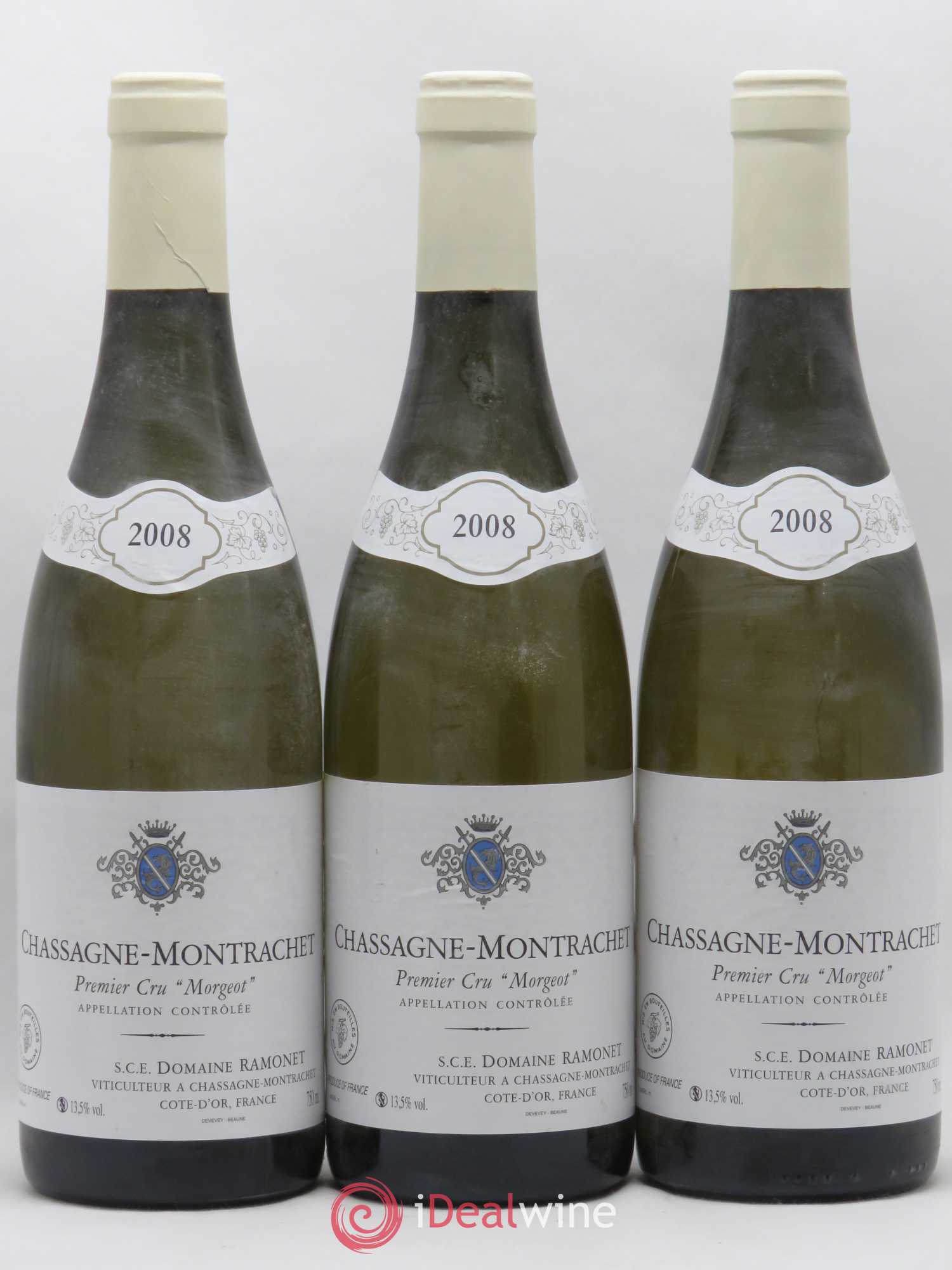 Chassagne-Montrachet 1er Cru Morgeot Ramonet (Domaine) 2008 - Lot de 3 bouteilles - 0
