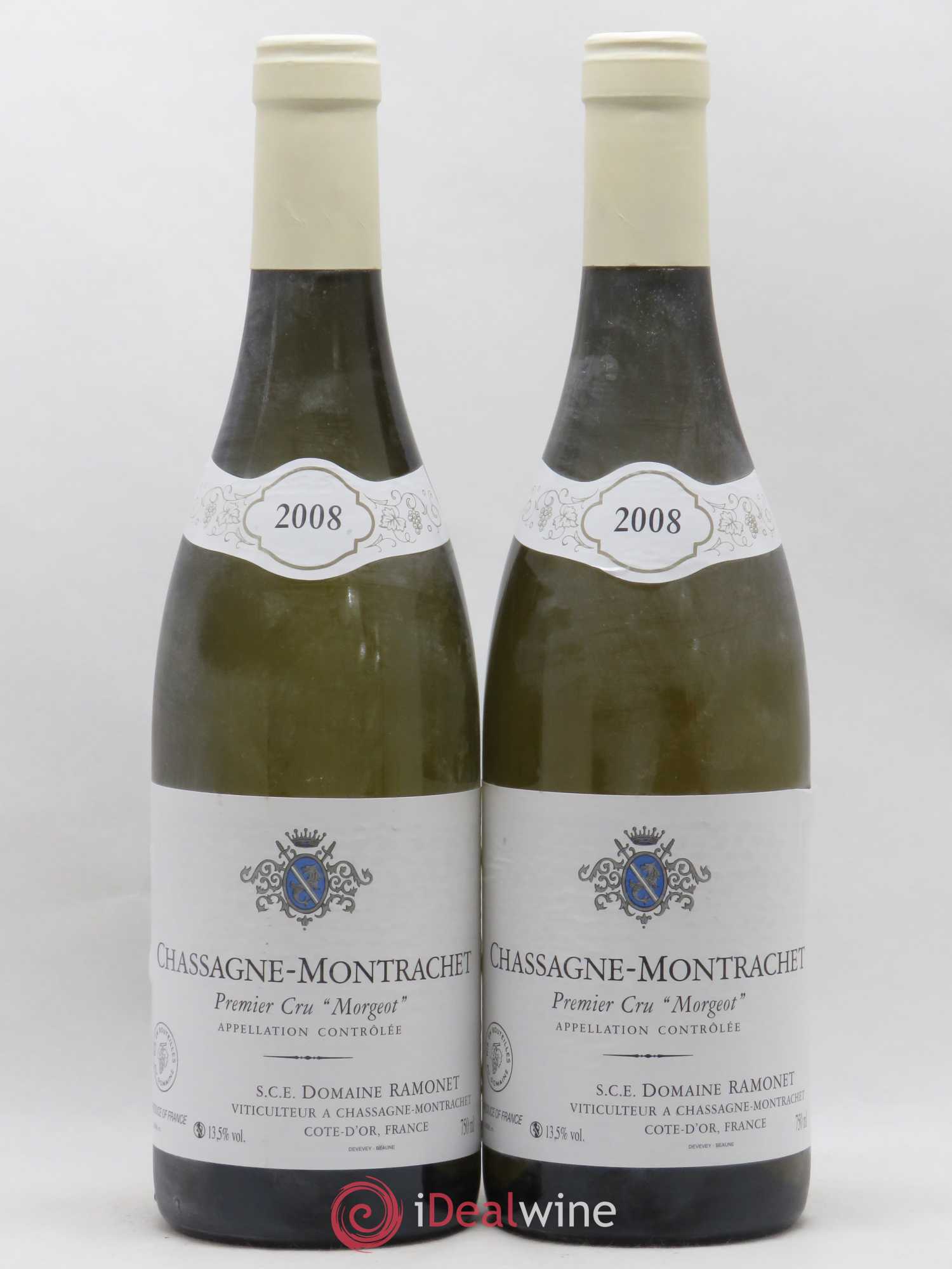 Chassagne-Montrachet 1er Cru Morgeot Ramonet (Domaine) 2008 - Lot de 2 bouteilles - 0