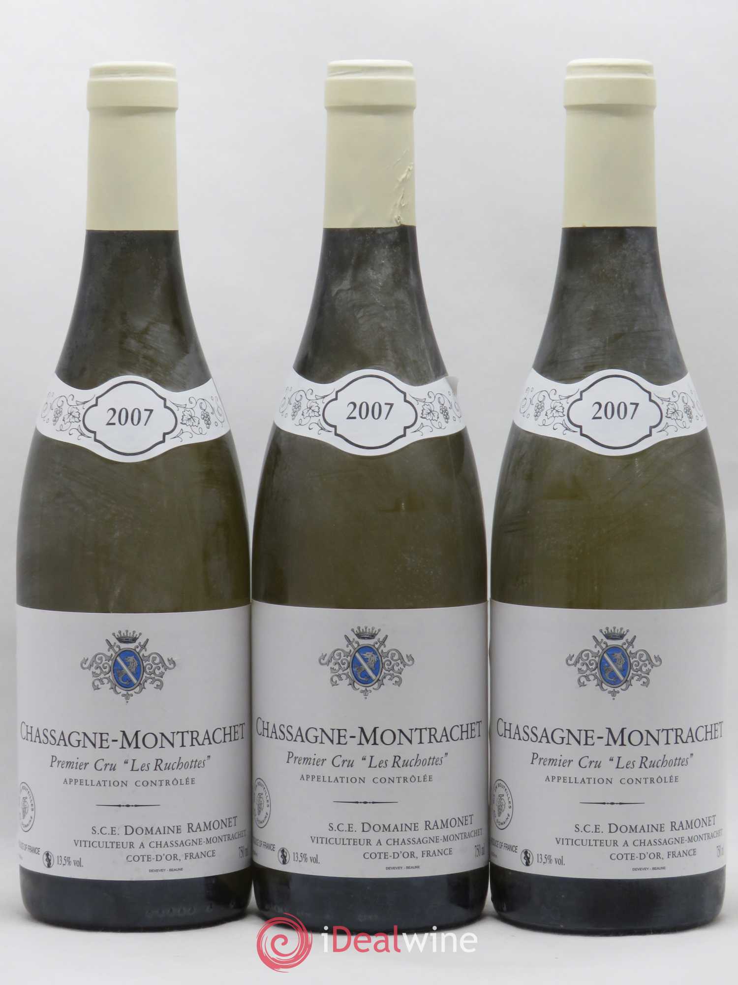 Chassagne-Montrachet 1er Cru Les Ruchottes Ramonet (Domaine) 2007 - Lot de 3 bouteilles - 0