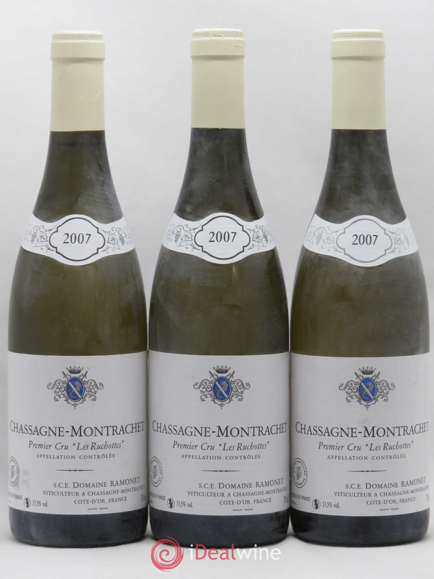 Chassagne-Montrachet 1er Cru Les Ruchottes Ramonet (Domaine) 2007 - Lot de 3 bouteilles - 0