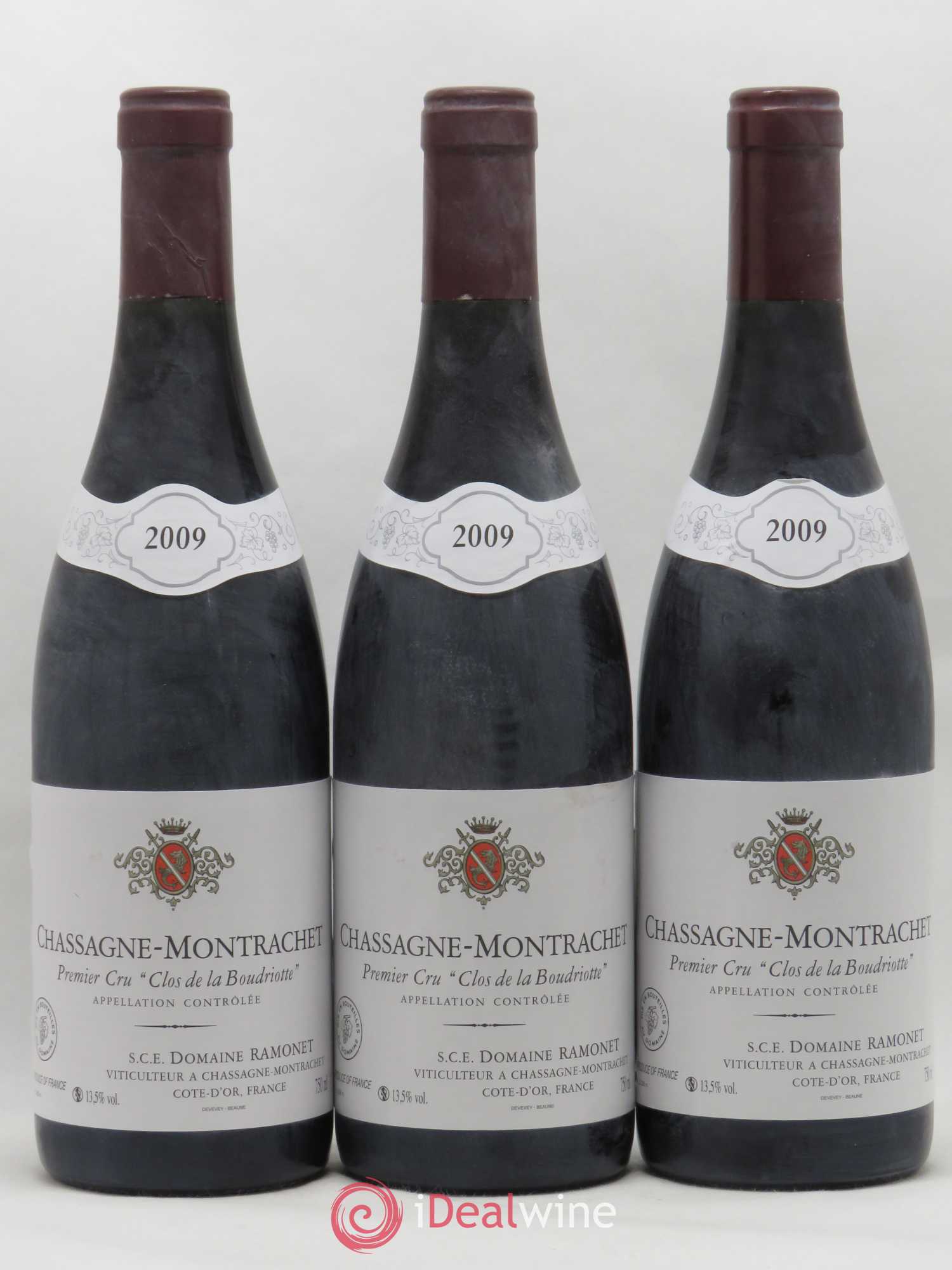 Chassagne-Montrachet 1er Cru Clos de la Boudriotte Ramonet (Domaine) 2009 - Lot de 3 bouteilles - 0