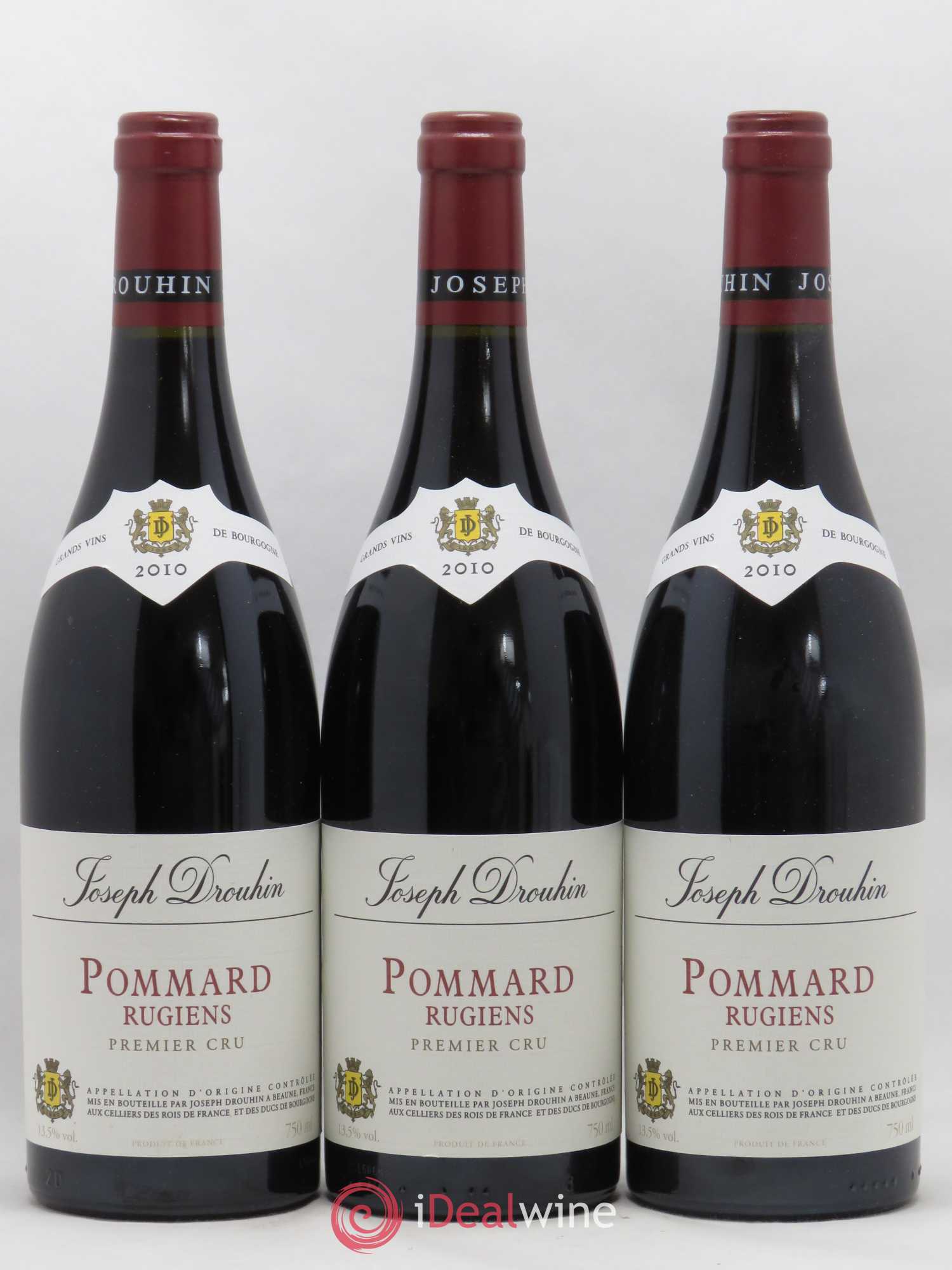 Pommard 1er Cru Rugiens Joseph Drouhin 2010 - Lot de 3 bouteilles - 0