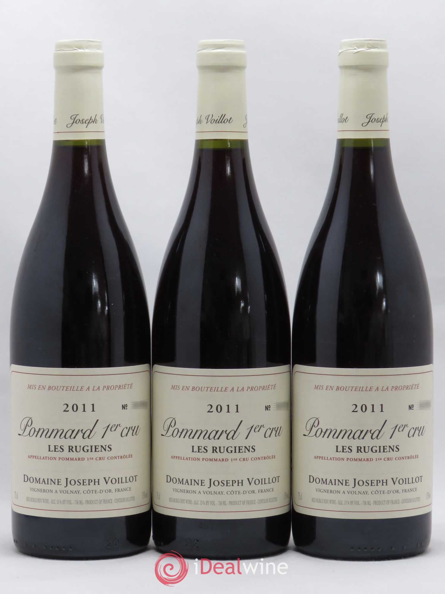Pommard 1er Cru Les Rugiens Joseph Voillot (Domaine) 2011 - Lot de 3 bouteilles - 0