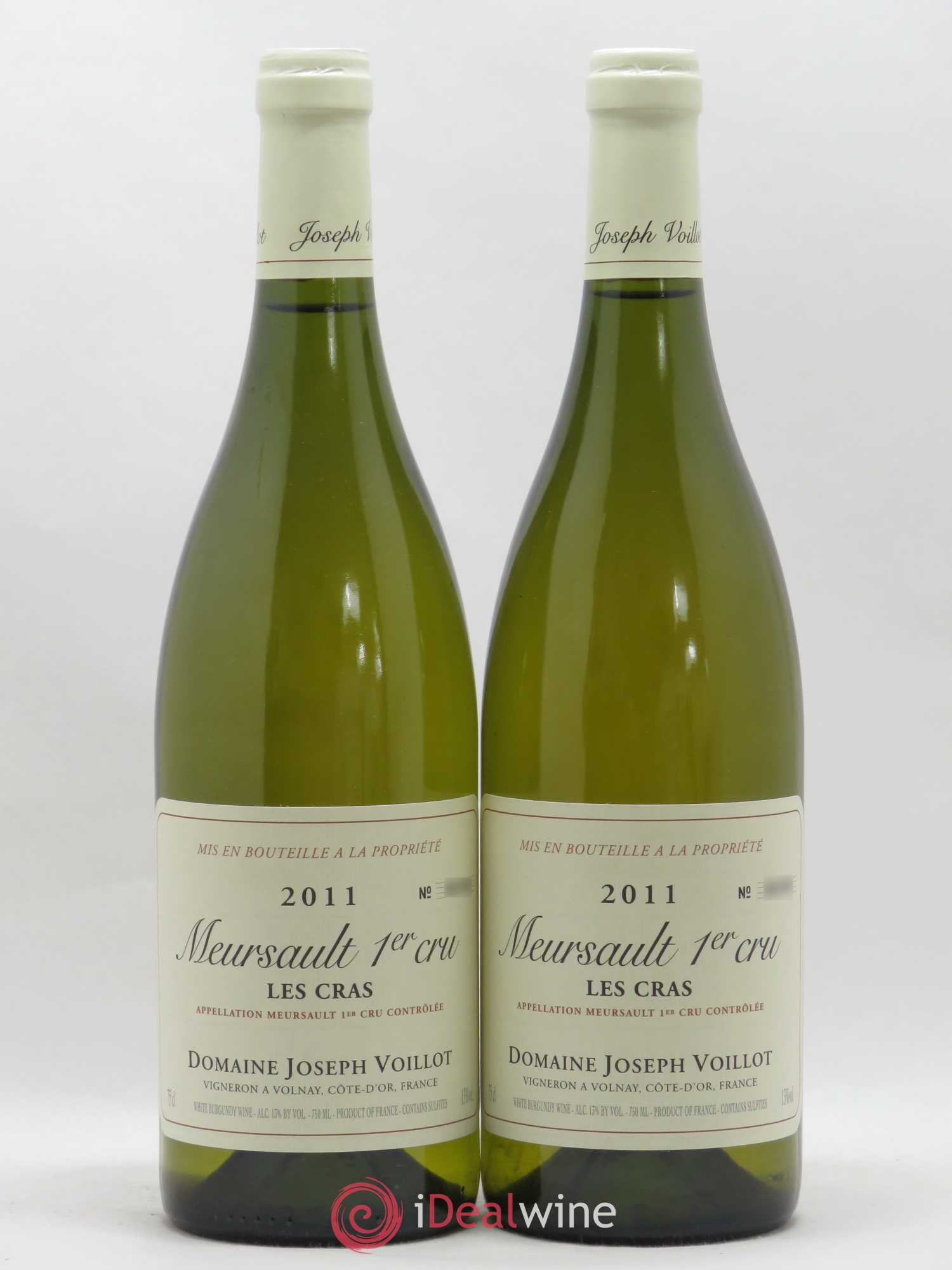 Meursault 1er Cru Les Cras Joseph Voillot 2011 - Posten von 2 Flaschen - 0