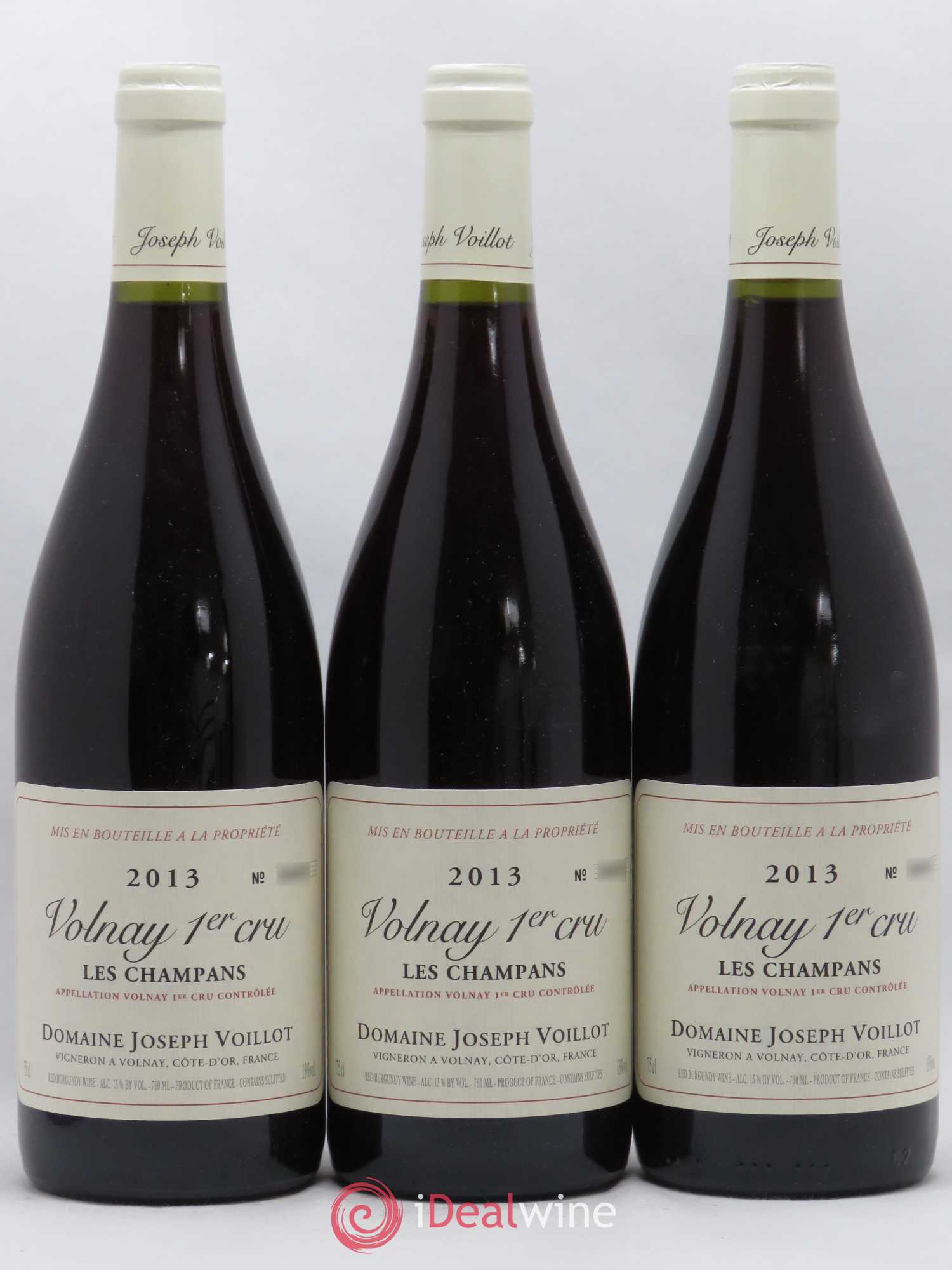 Volnay 1er Cru les Champans Joseph Voillot (Domaine) 2013 - Lot de 3 bouteilles - 0