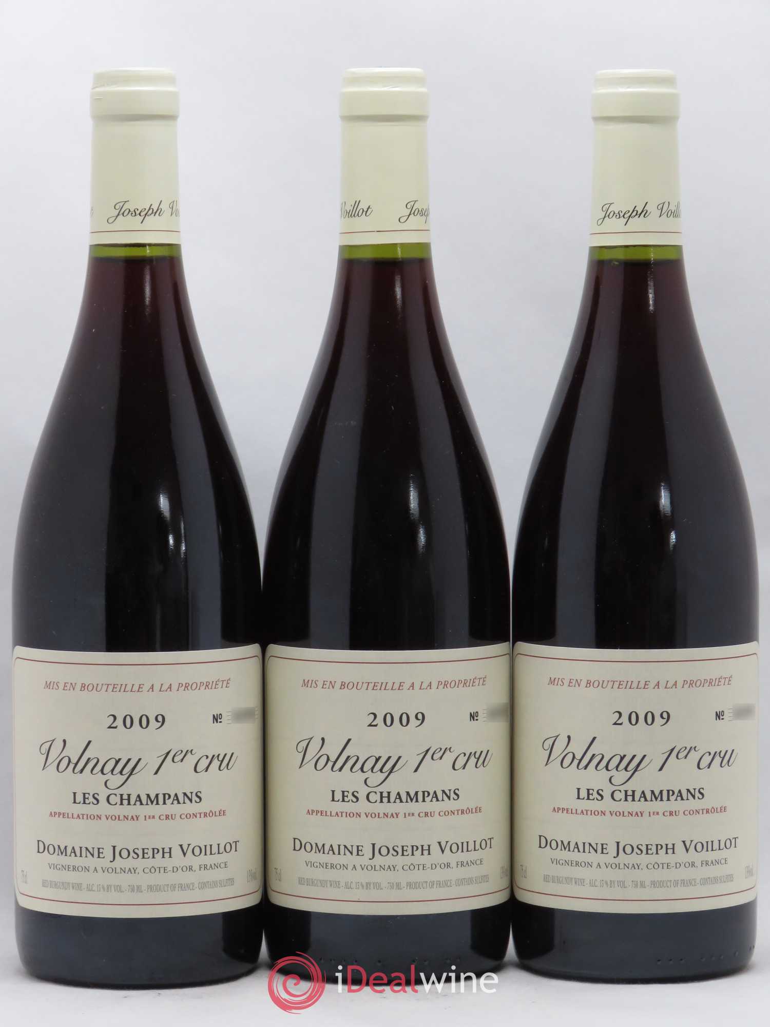 Volnay 1er Cru les Champans Joseph Voillot (Domaine) 2009 - Lot de 3 bouteilles - 0