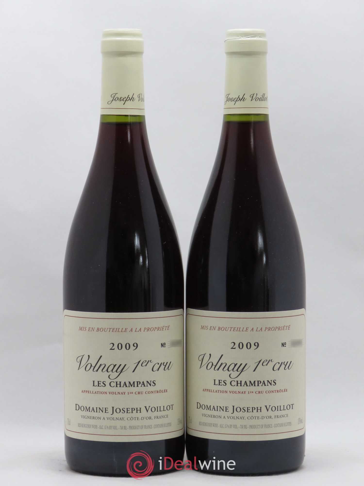 Volnay 1er Cru les Champans Joseph Voillot (Domaine) 2009 - Lot de 2 bouteilles - 0