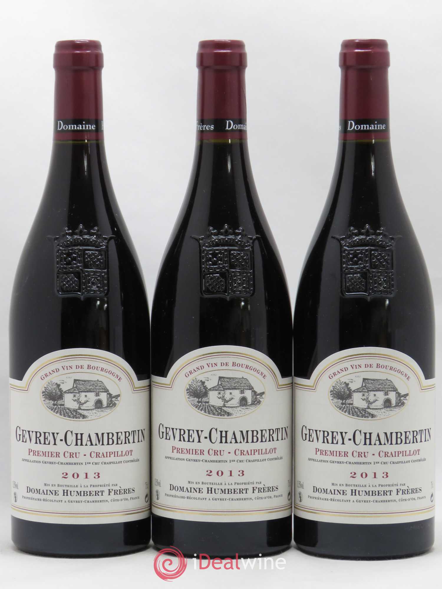 Gevrey-Chambertin 1er Cru Craipillot Humbert (Domaine) 2013 - Lot de 3 bouteilles - 0