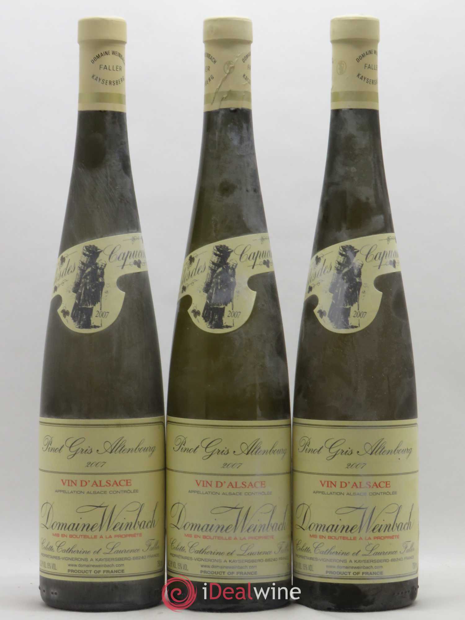 Alsace Pinot Gris Altenbourg Weinbach (Domaine) 2007 - Lot de 3 bouteilles - 0
