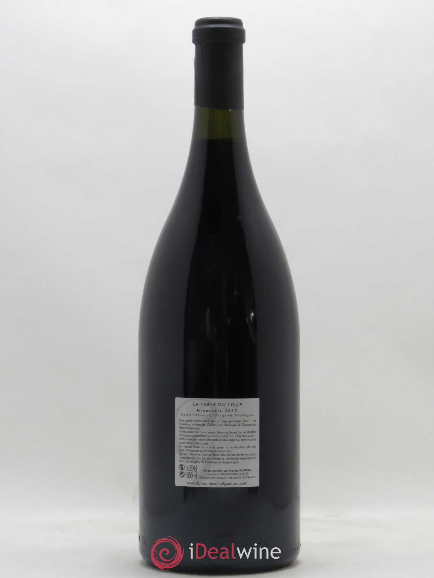 Minervois La Table Du Loup Domaine Cailhol Gautran 2017 - Posten von 1 Magnum - 1