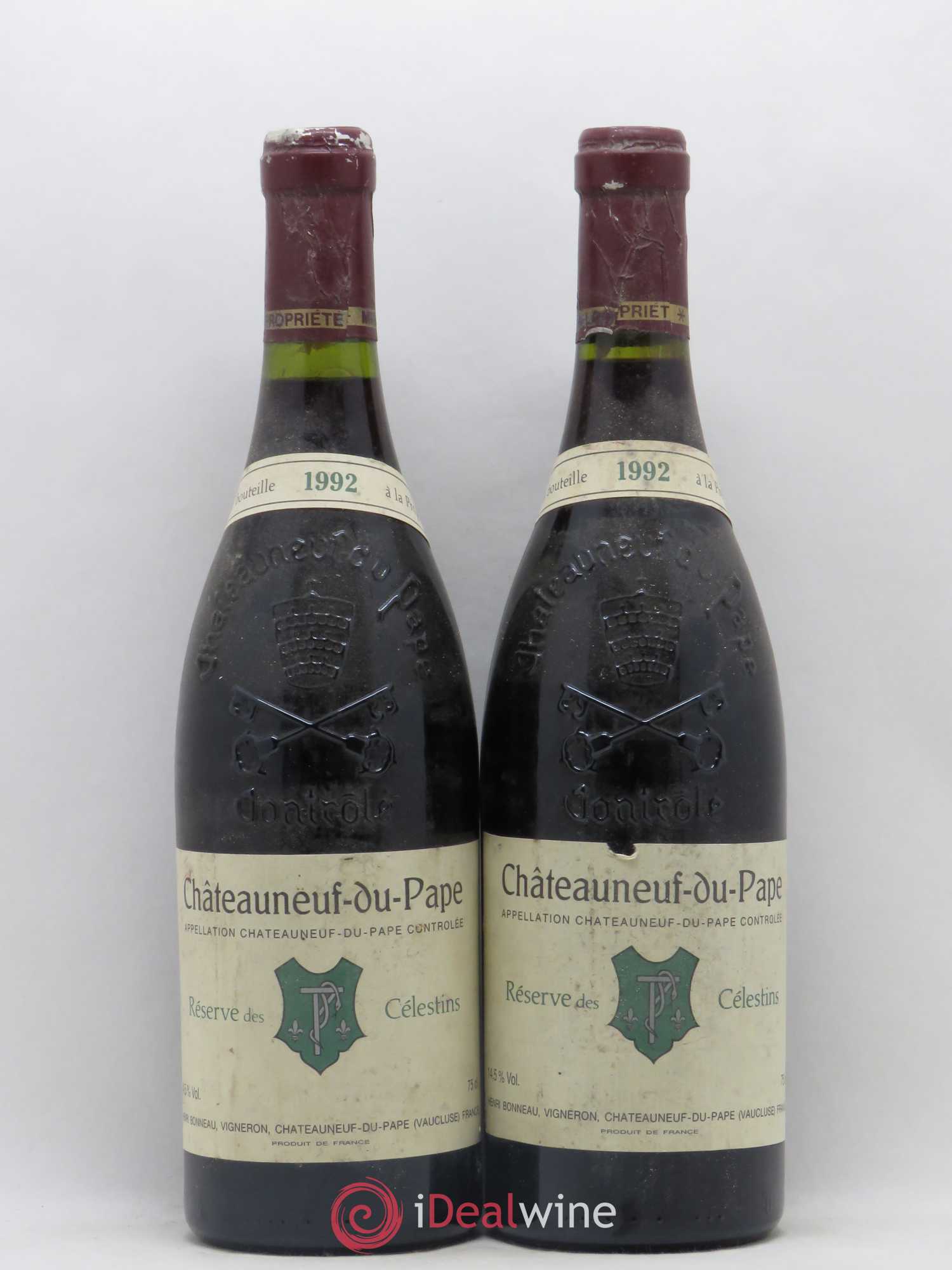 Châteauneuf-du-Pape Réserve des Célestins Henri Bonneau & Fils 1992 - Lot de 2 bouteilles - 0