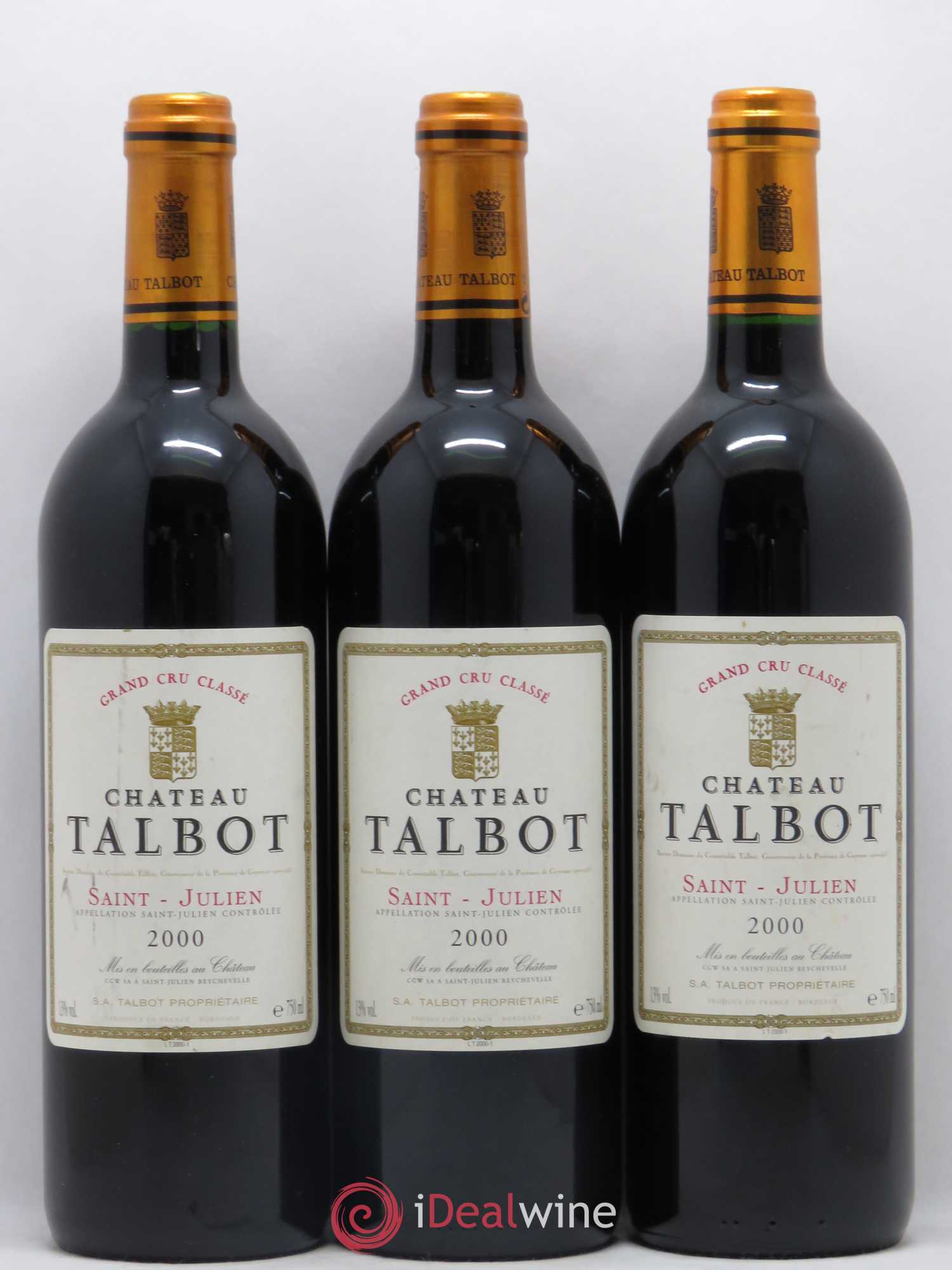 Château Talbot 4ème Grand Cru Classé 2000 - Lot de 6 bouteilles - 2