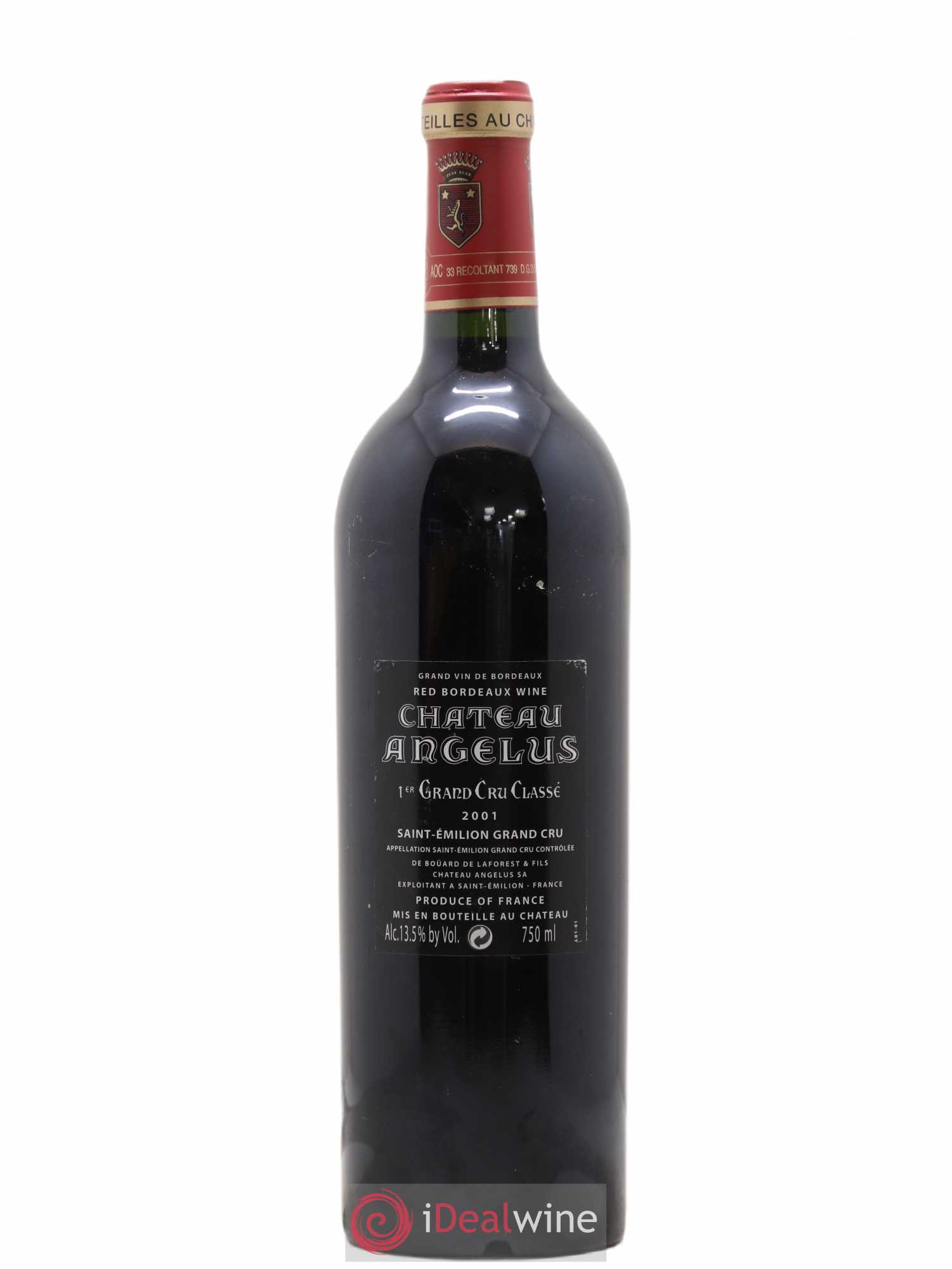 Château Angélus 1er Grand Cru Classé A 2001 - Lot de 1 bouteille - 1