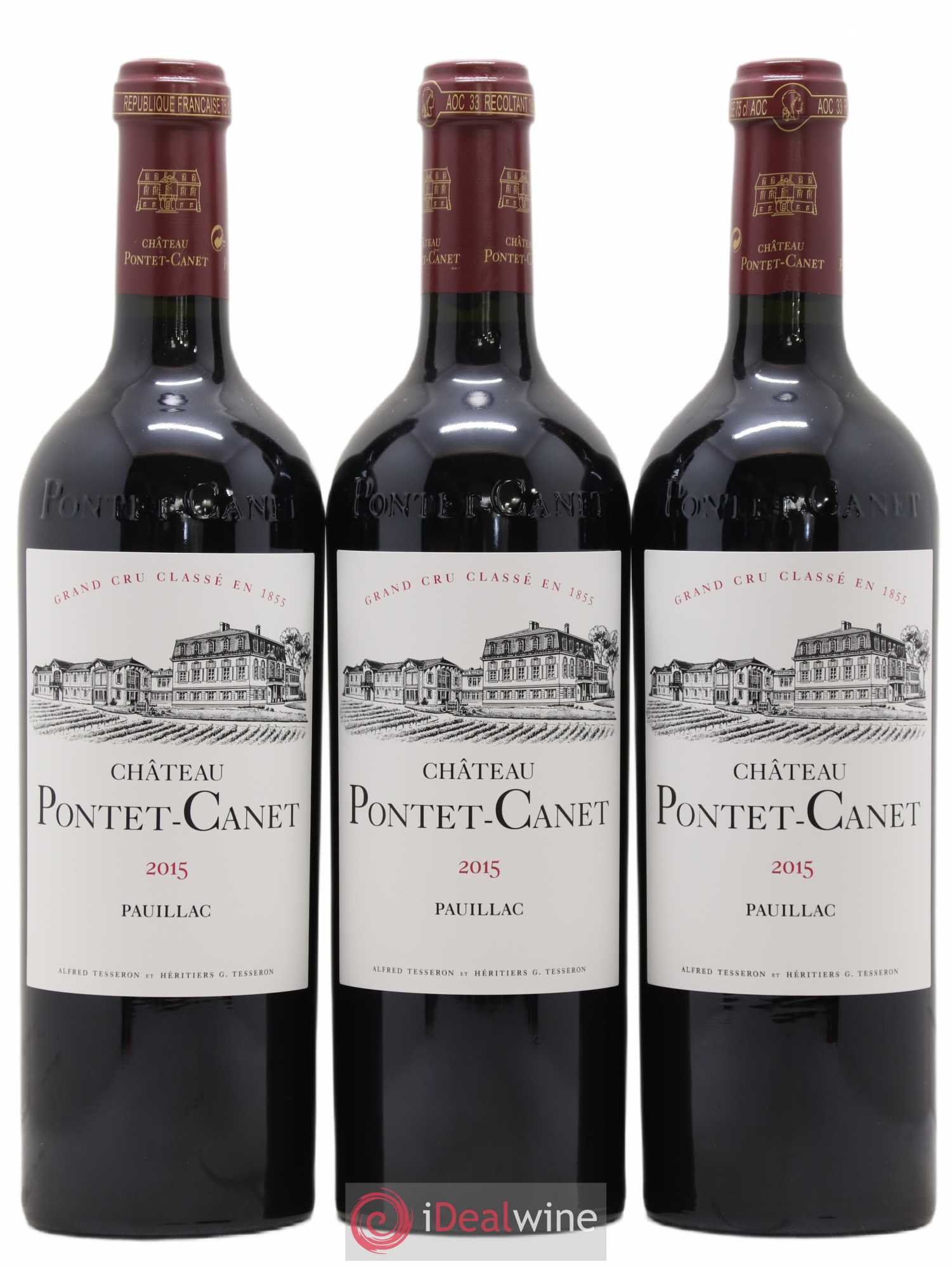 Château Pontet Canet 5ème Grand Cru Classé 2015 - Lot de 6 bouteilles - 1