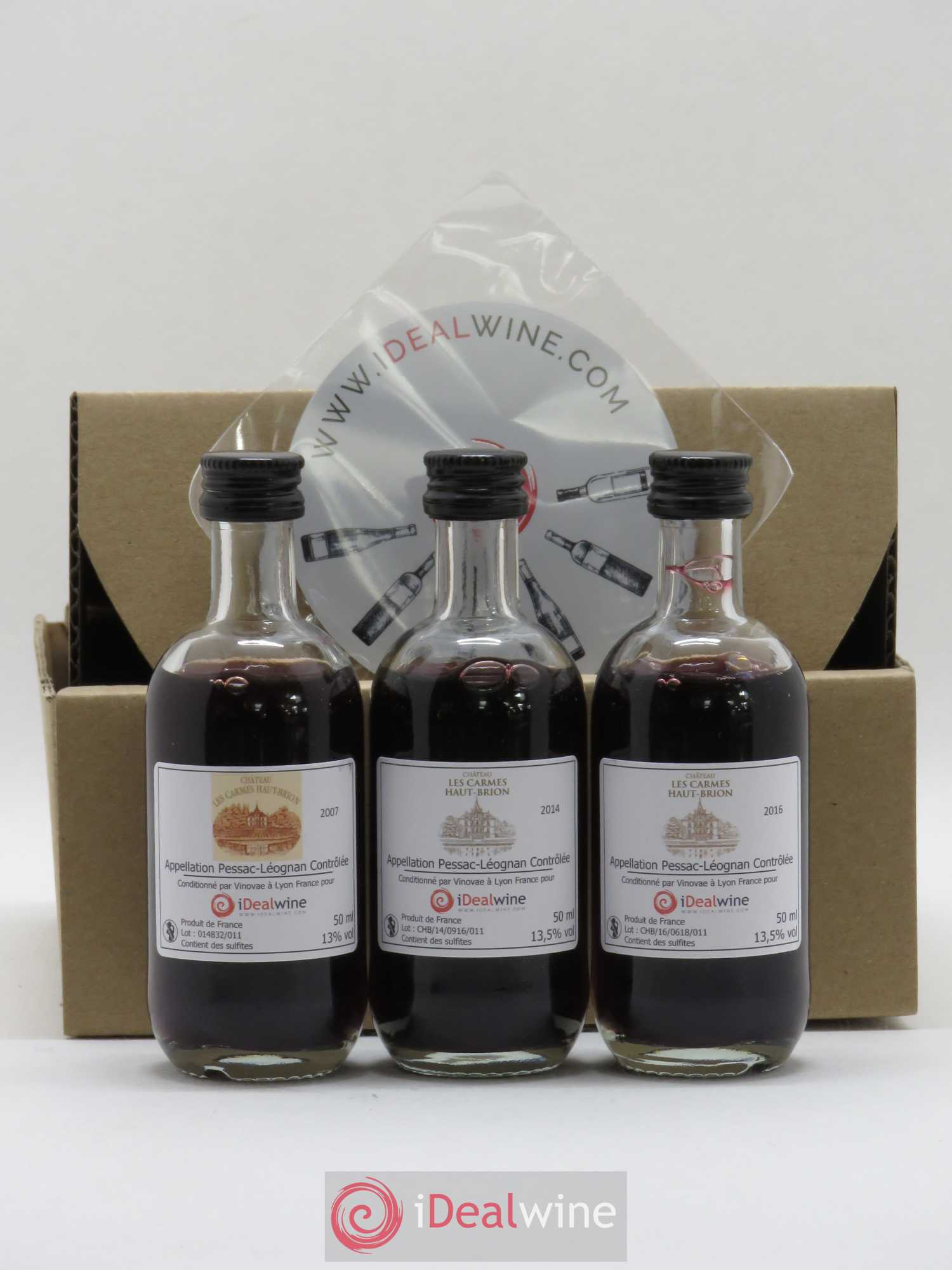 Dégustation Verticale Château Carmes Haut-Brion Coffret 3 flacons (3 X 5CL) - Lot de 1 bouteille - 2