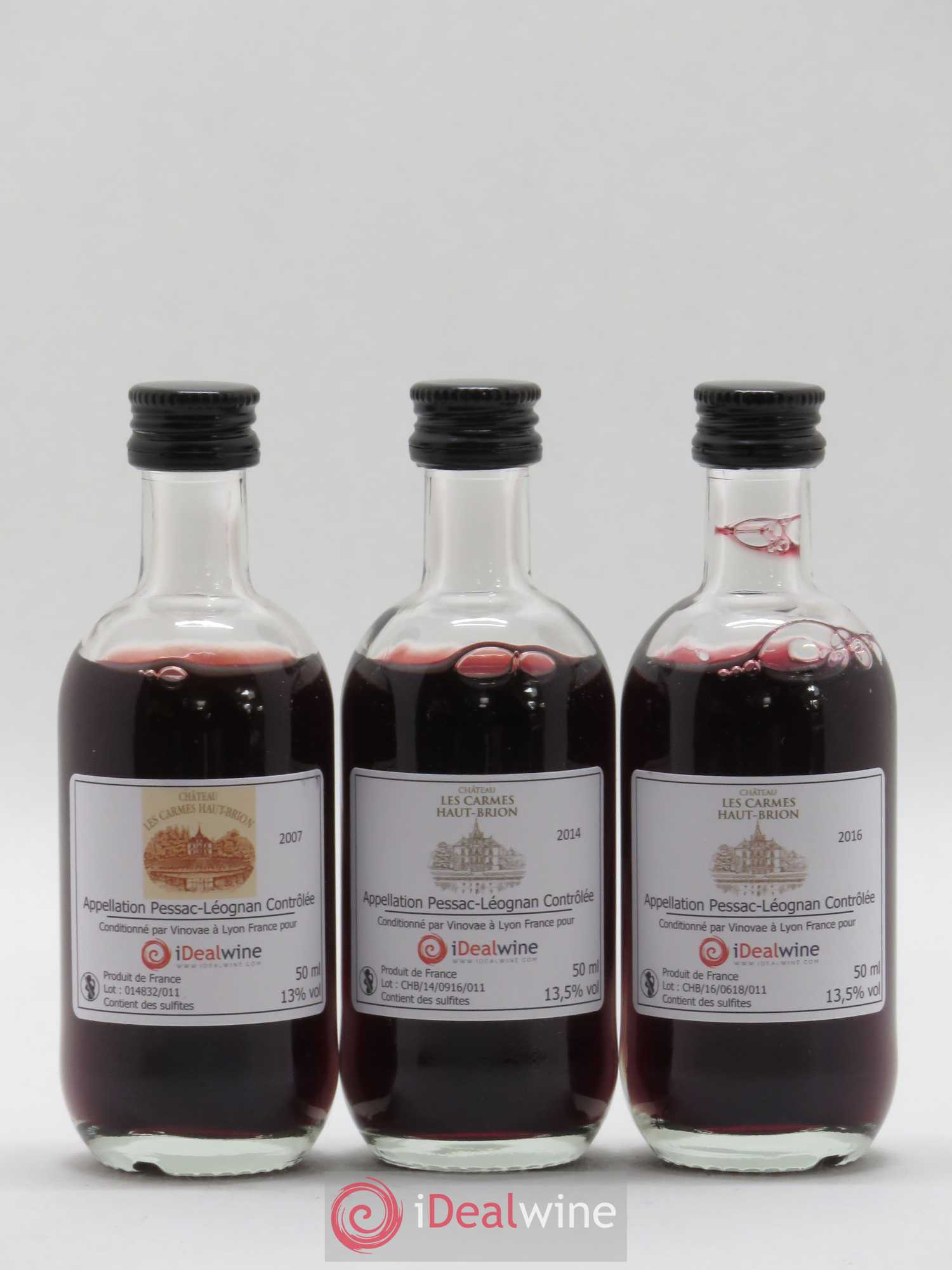 Dégustation Verticale Château Carmes Haut-Brion Coffret 3 flacons (3 X 5CL) - Lot de 1 bouteille - 3
