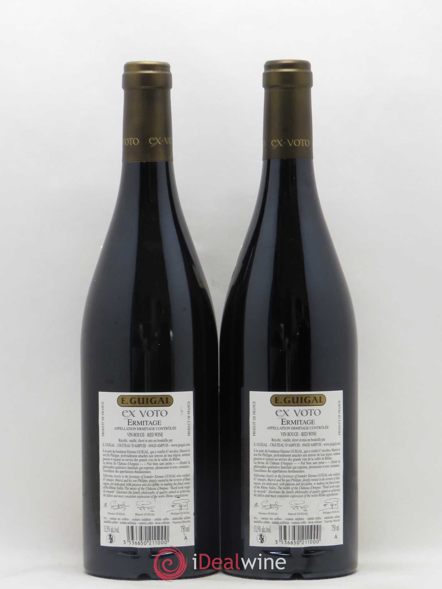 Ermitage Ex Voto Guigal 2010 - Lot de 2 bouteilles - 1