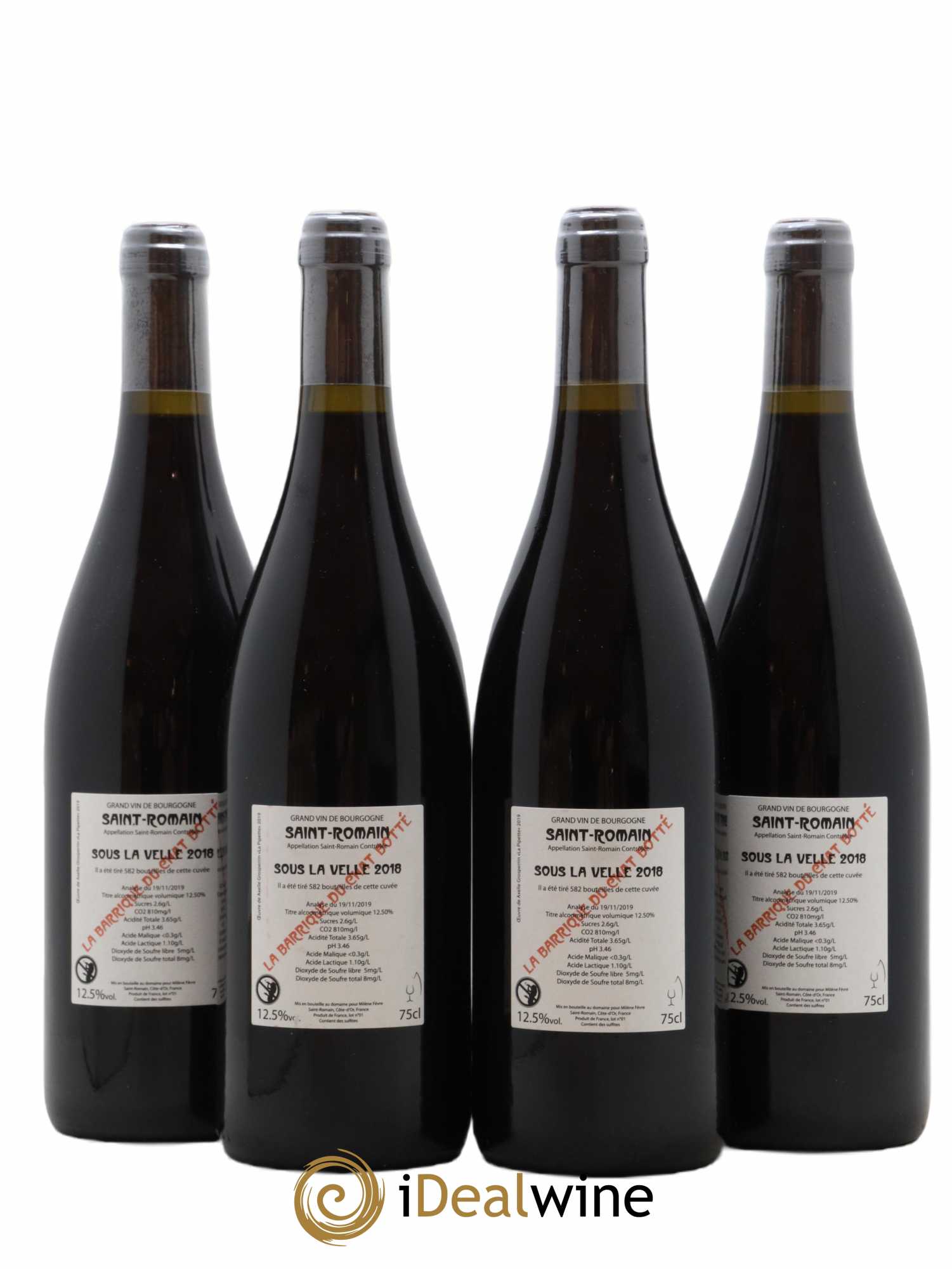 Saint-Romain Sous La Velle La Barrique Du Chat Botte 2018 - Lot de 4 bouteilles - 1
