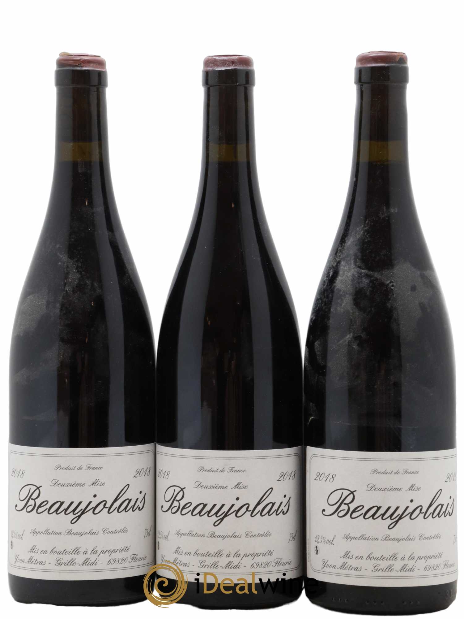 Beaujolais 2nde Mise Yvon Métras 2018 - Lot de 3 bouteilles - 0