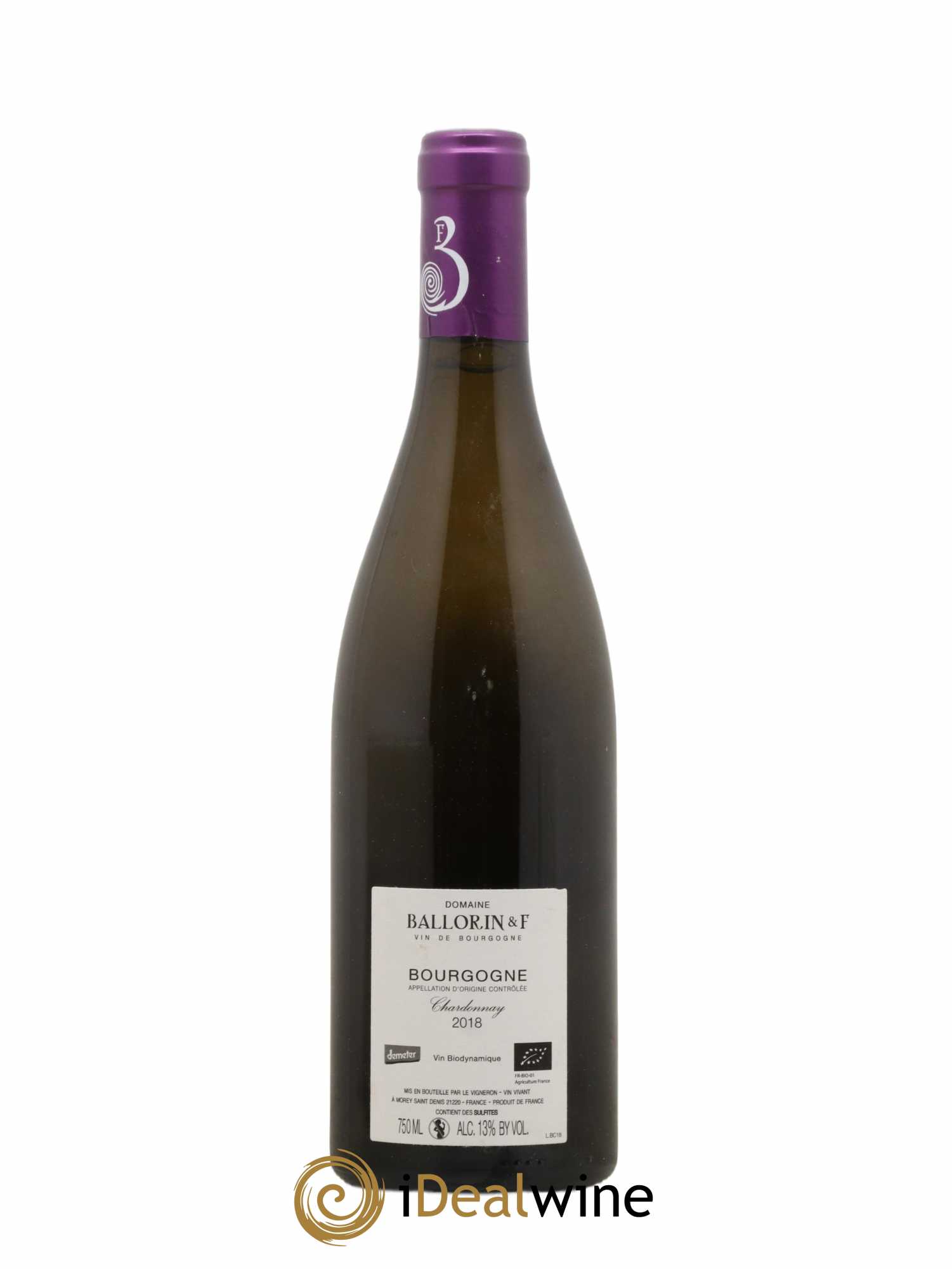 Bourgogne Ballorin & F(Domaine) 2018 - Lot de 1 bouteille - 1