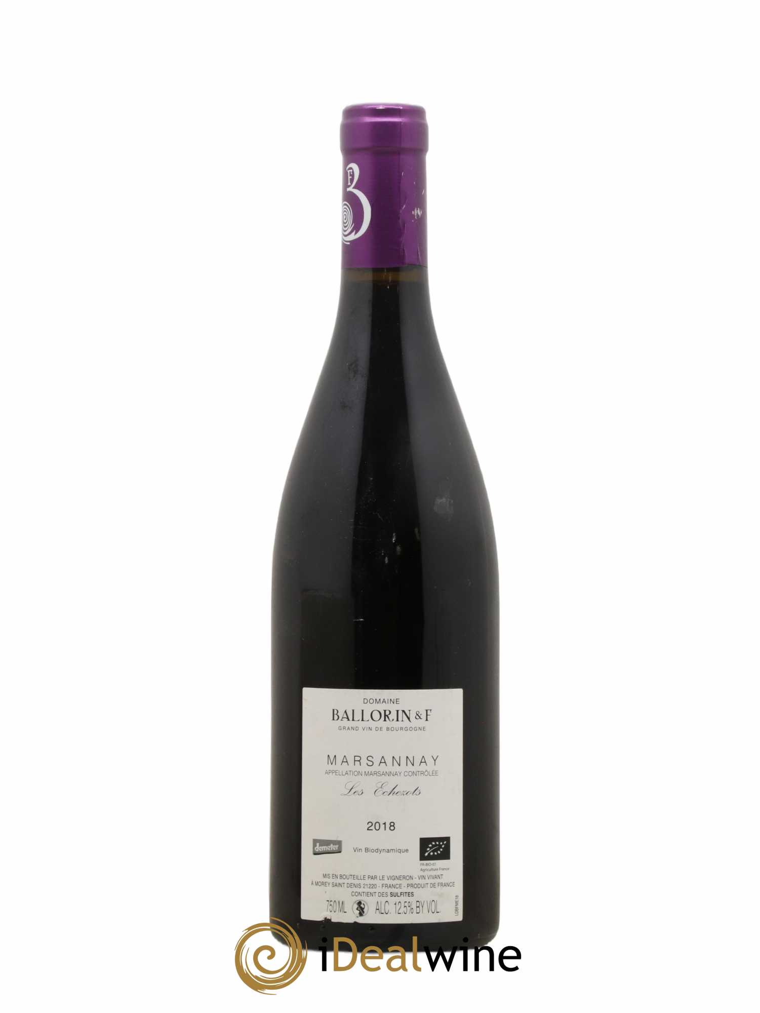 Marsannay Les Echezots Ballorin & F(Domaine) 2018 - Lot de 1 bouteille - 1