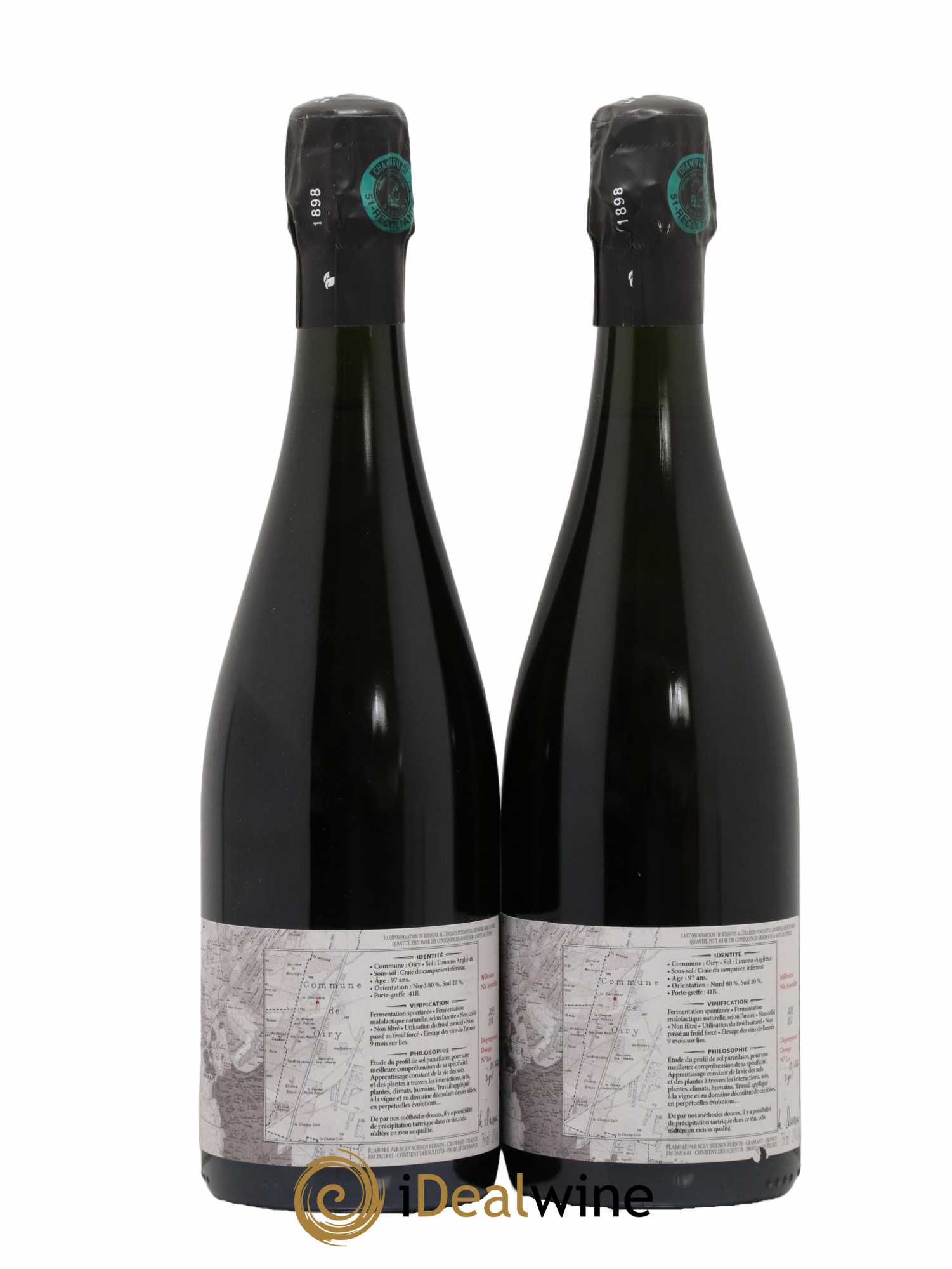 Oiry La Cocluette Grand Cru Extra-Brut Suenen 2015 - Lot of 2 bottles - 1