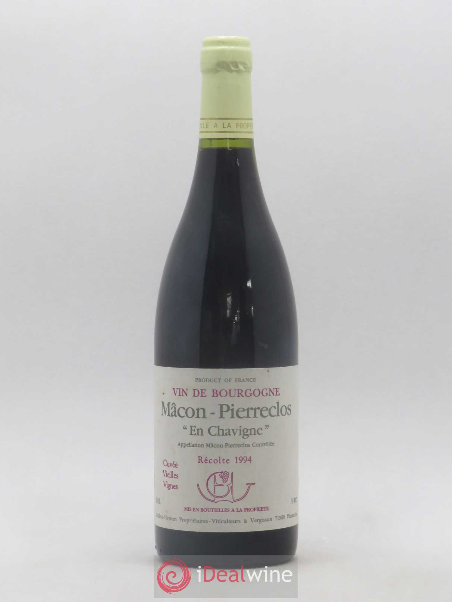 Mâcon Pierreclos En Chavigne Cuvée Vieilles Vignes Guffens-Heynen 1994 - Posten von 1 Flasche - 0