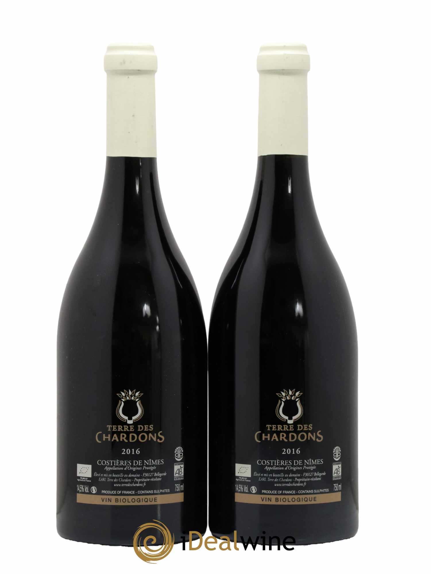 Costières de Nîmes Terres des Chardons<br>Chardon-Marie 2016 - Lot of 2 bottles - 1