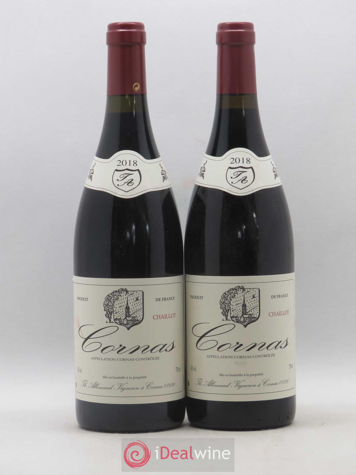 Cornas Chaillot Thierry Allemand 2018 - Lot de 2 bouteilles - 0