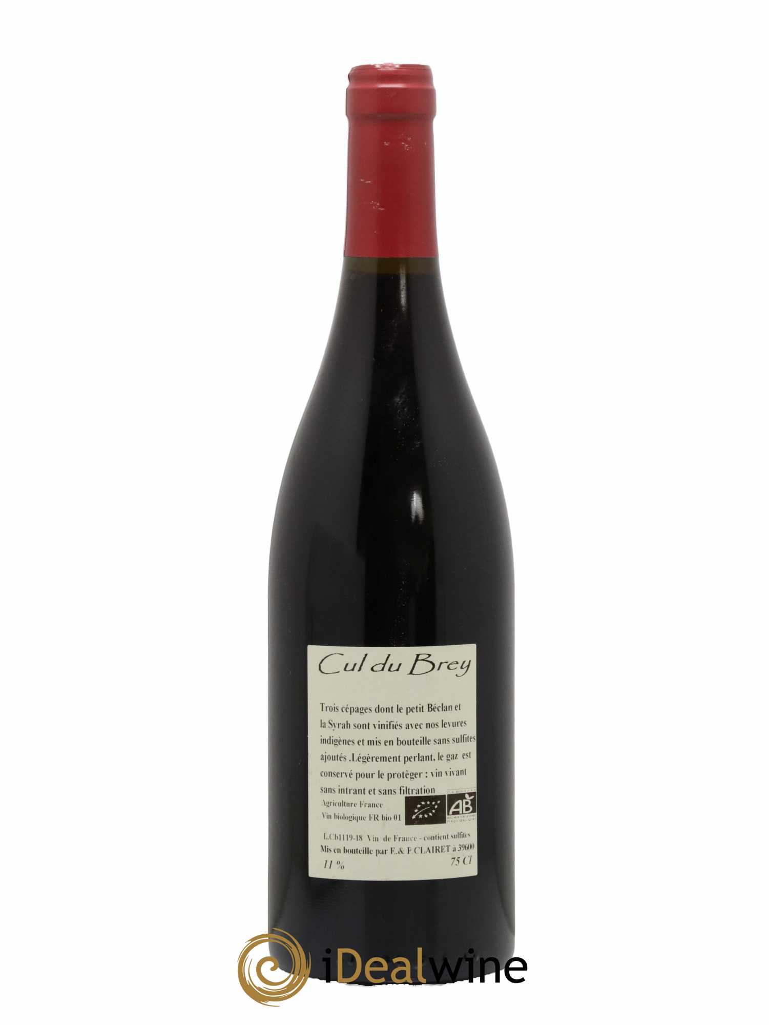 Vin de France Cul du Brey Domaine de la Tournelle 2018 - Posten von 1 Flasche - 1