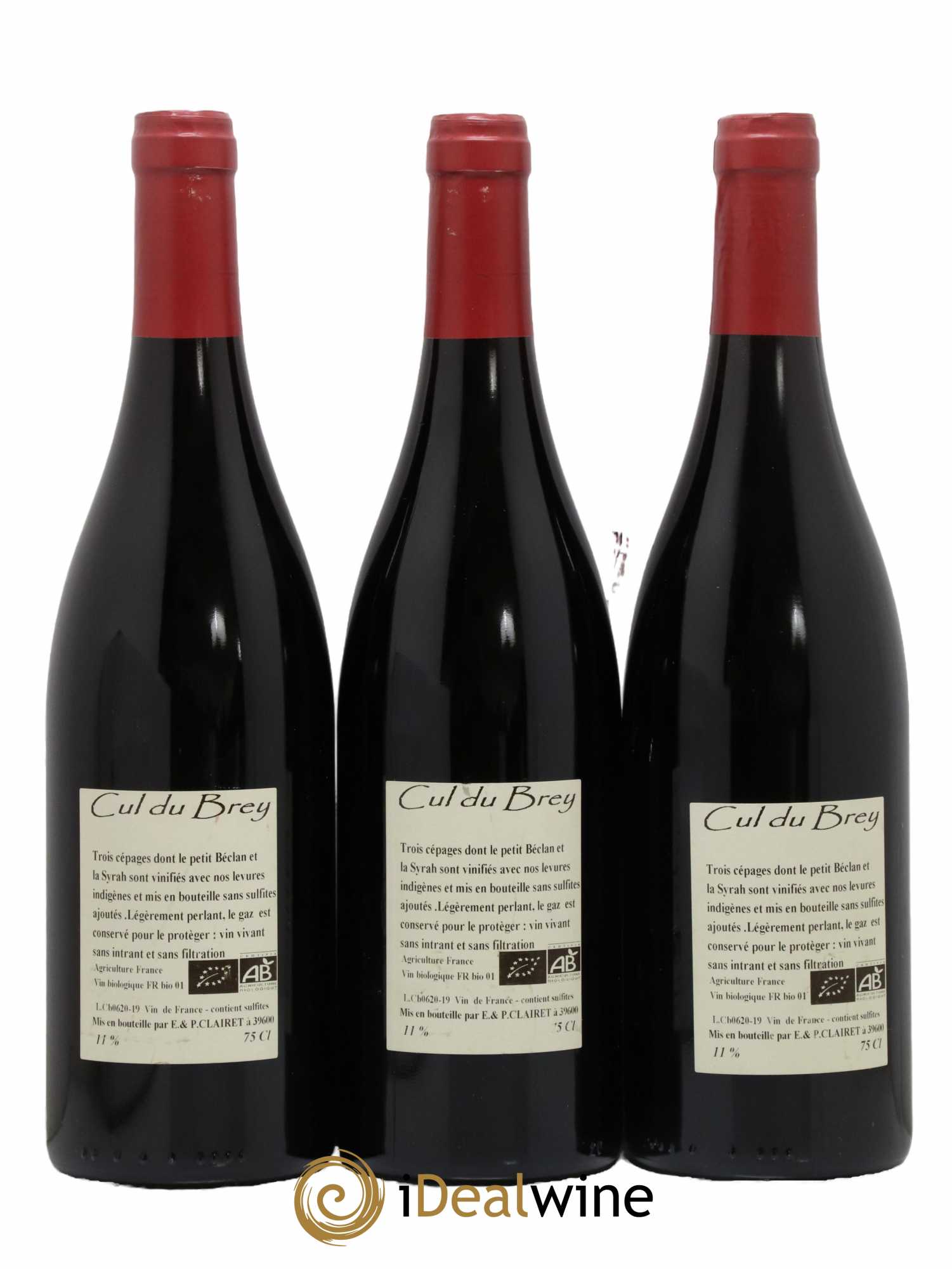 Vin de France Cul du Brey Domaine de la Tournelle 2019 - Lot de 3 bouteilles - 1