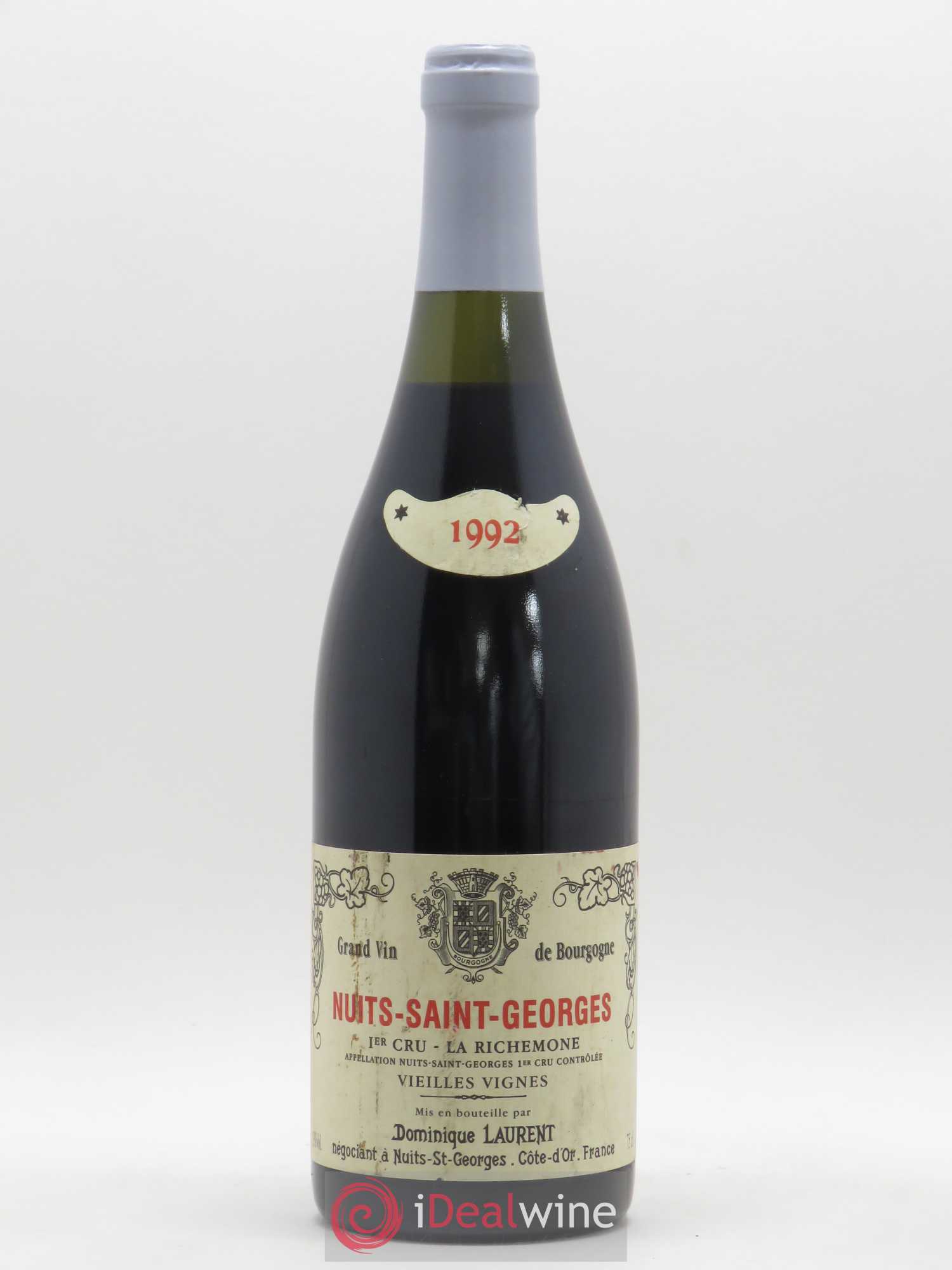 Nuits-Saint-Georges 1er Cru La Richemone Vieilles Vignes Dominique Laurent 1992 - Lot de 1 bouteille - 0