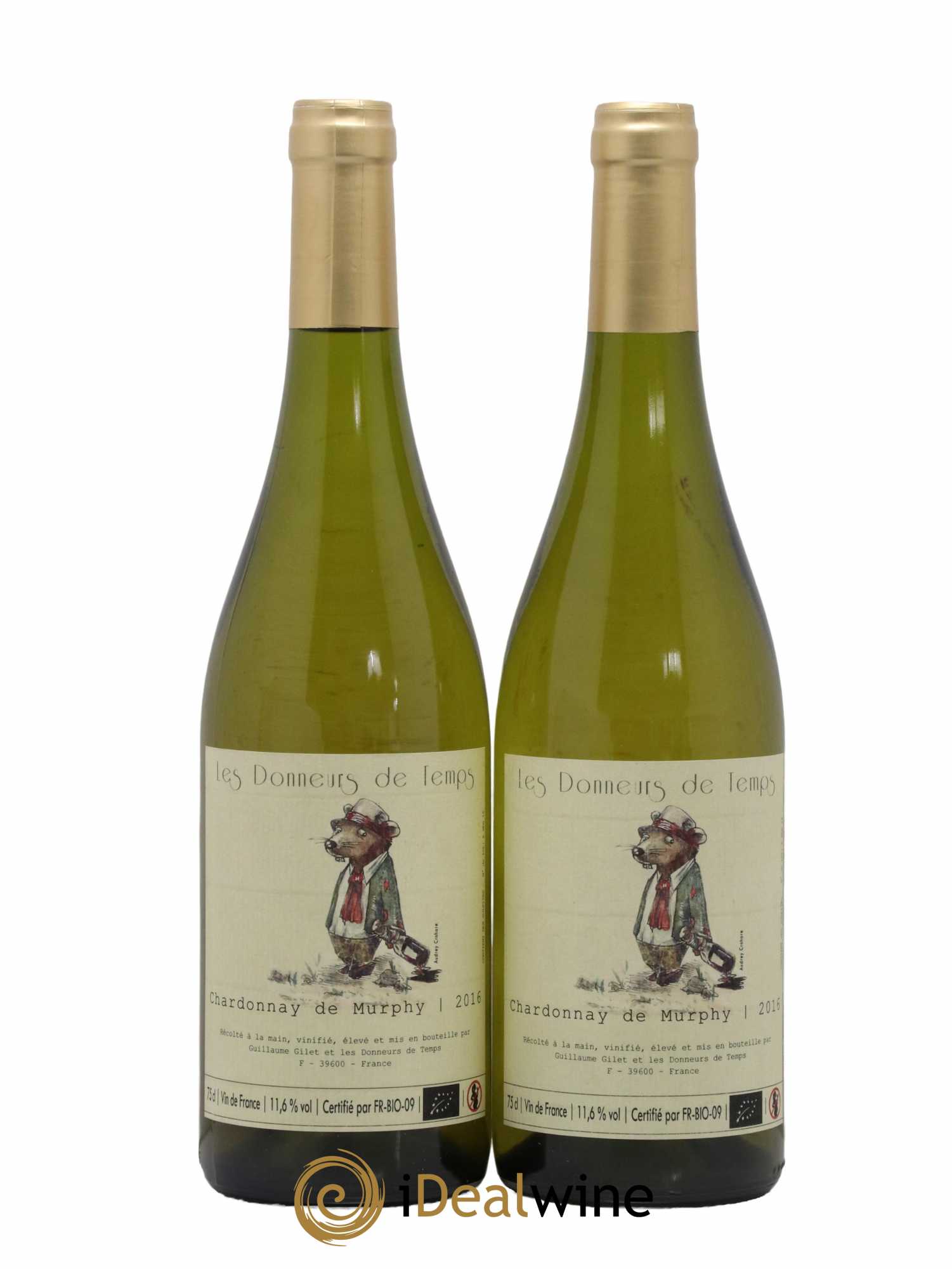 Arbois Chardonnay De Murphy Guillaume Gillet Et Les Donneurs De Temps 2016 - Lot of 2 bottles - 0