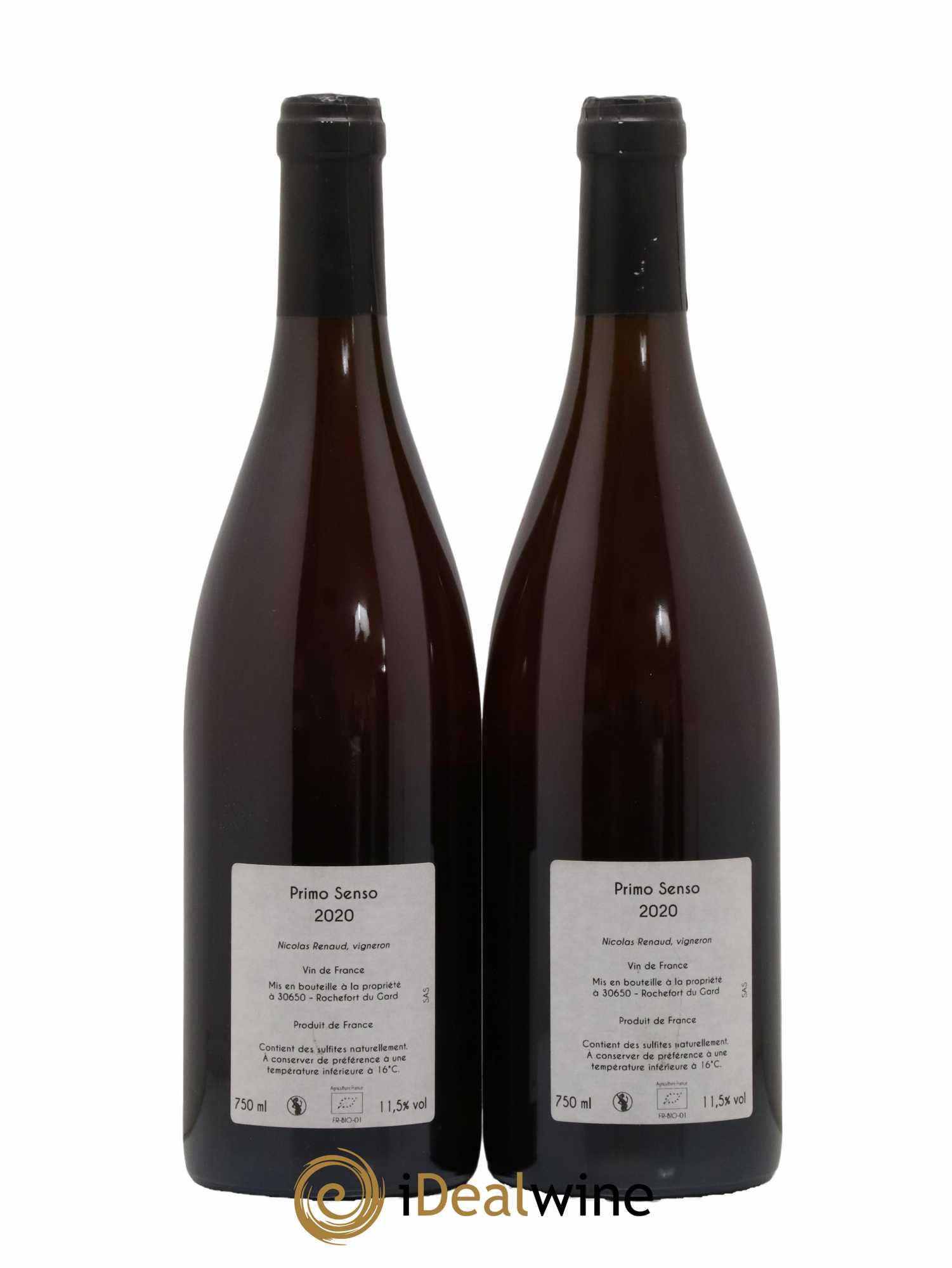 Vin de France Primo Senso Clos des Grillons 2020 - Lot de 2 bouteilles - 1