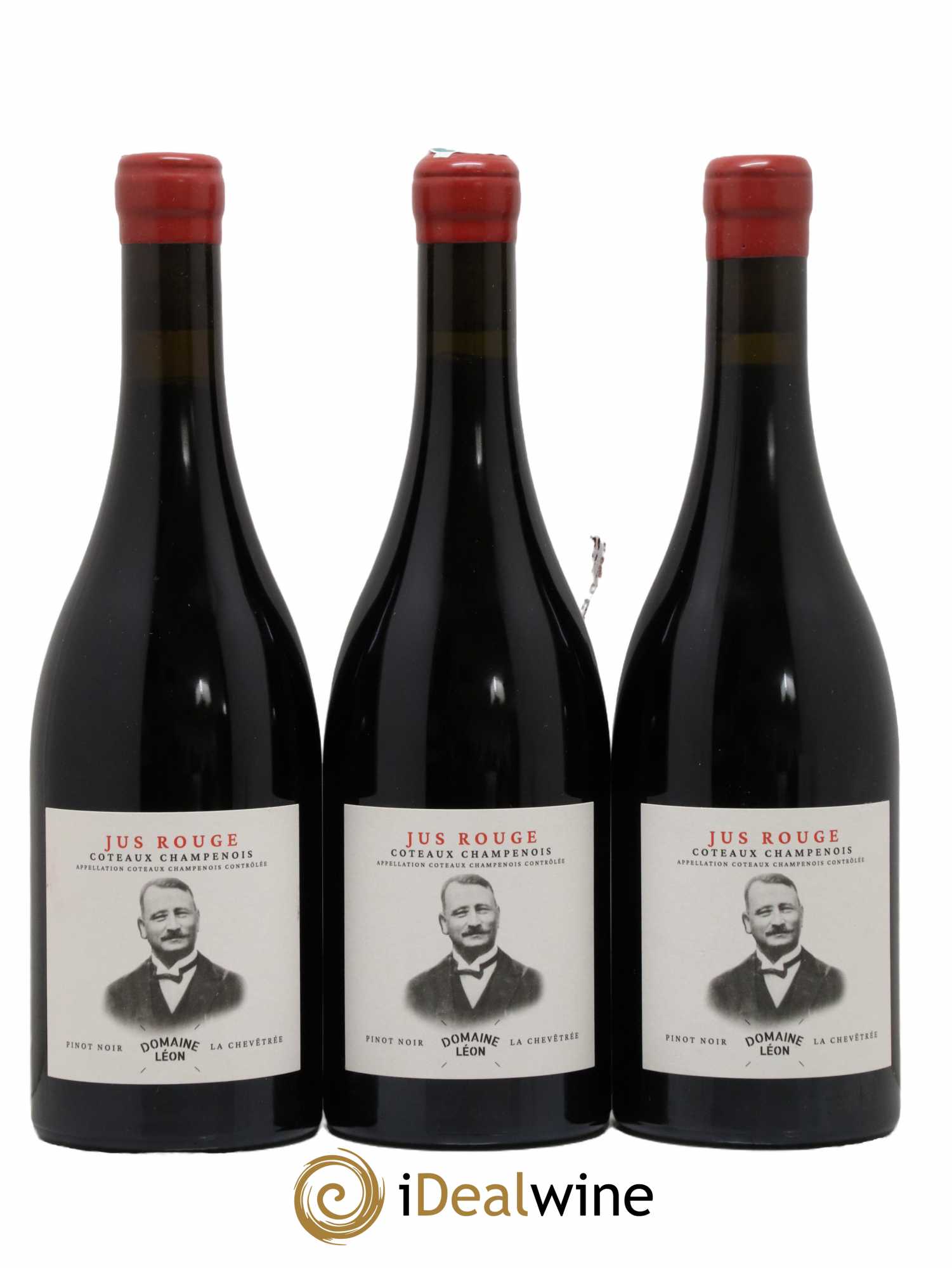Coteaux Champenois Jus Rouge Pinot Noir Domaine Léon 2020 - Lot of 3 bottles - 0