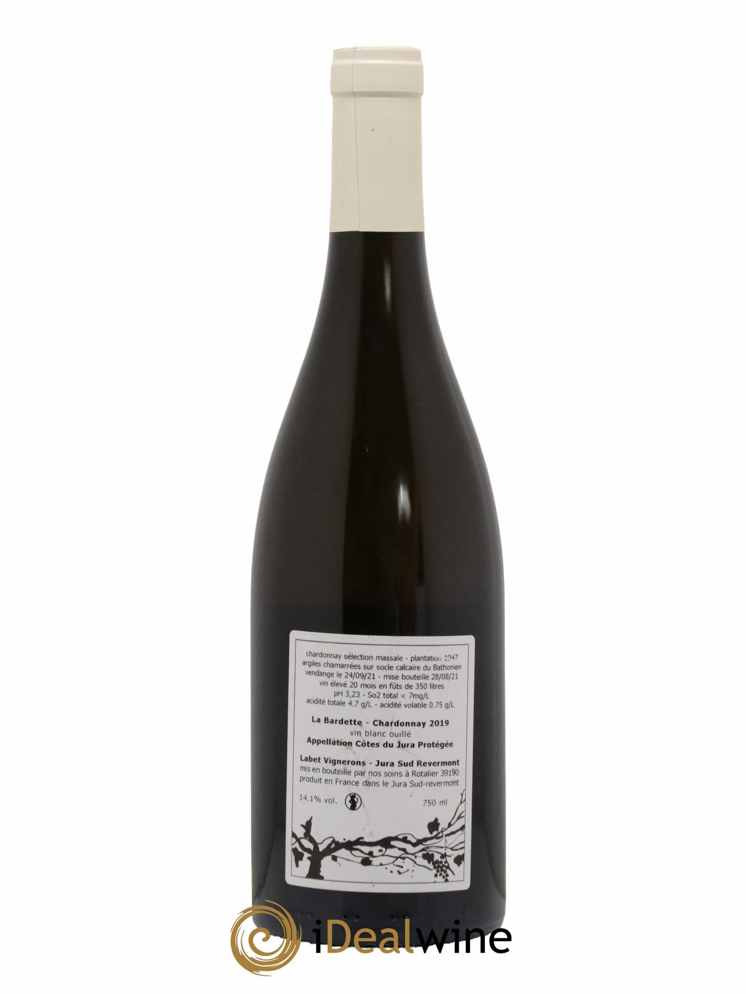 Côtes du Jura Chardonnay La Bardette Romain - Julien  - Charline Labet 2019 - Lot of 1 bottle - 1