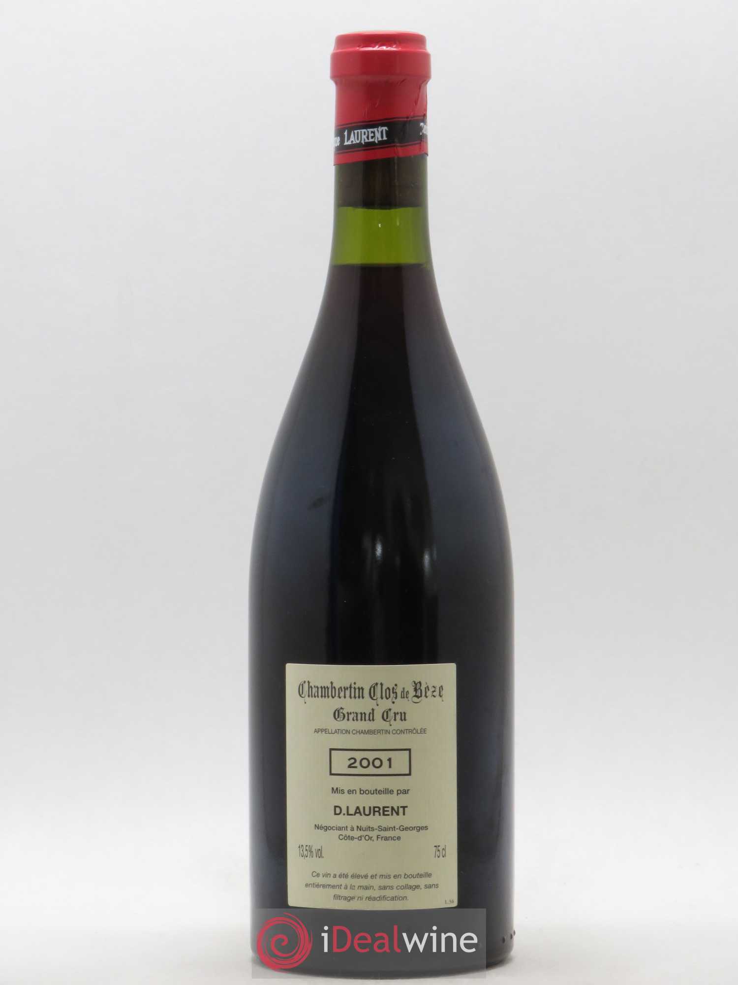 Chambertin Clos de Bèze Grand Cru Grande cuvée Vieilles vignes Dominique Laurent Grande Cuvée Vieilles Vignes 2001 - Lot de 1 bouteille - 1