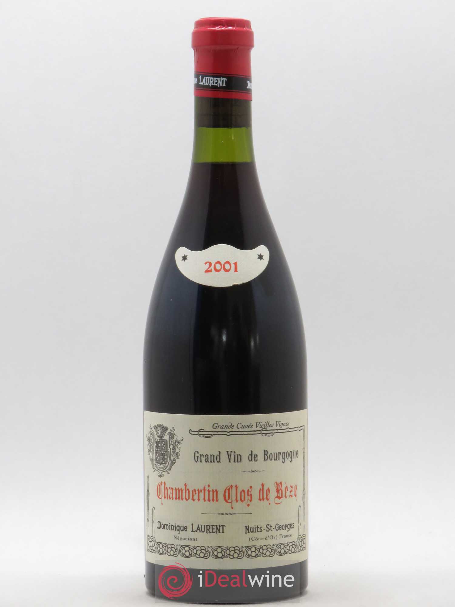 Chambertin Clos de Bèze Grand Cru Grande cuvée Vieilles vignes Dominique Laurent Grande Cuvée Vieilles Vignes 2001 - Lot de 1 bouteille - 0