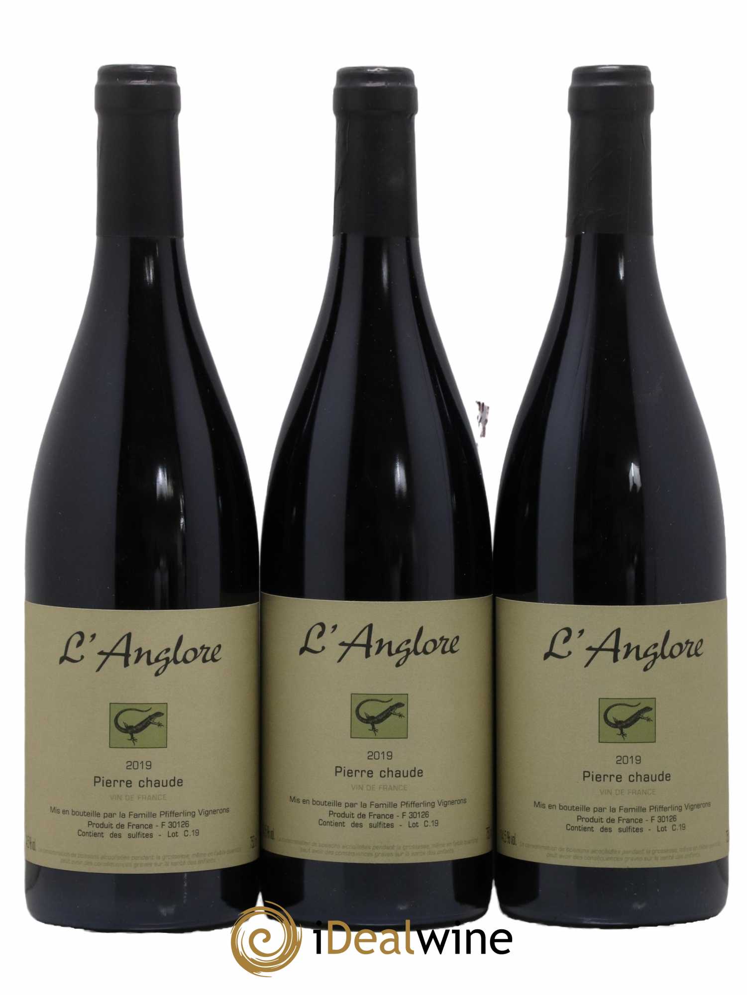 Vin de France Pierre chaude L'Anglore 2019 - Lot de 3 bouteilles - 0