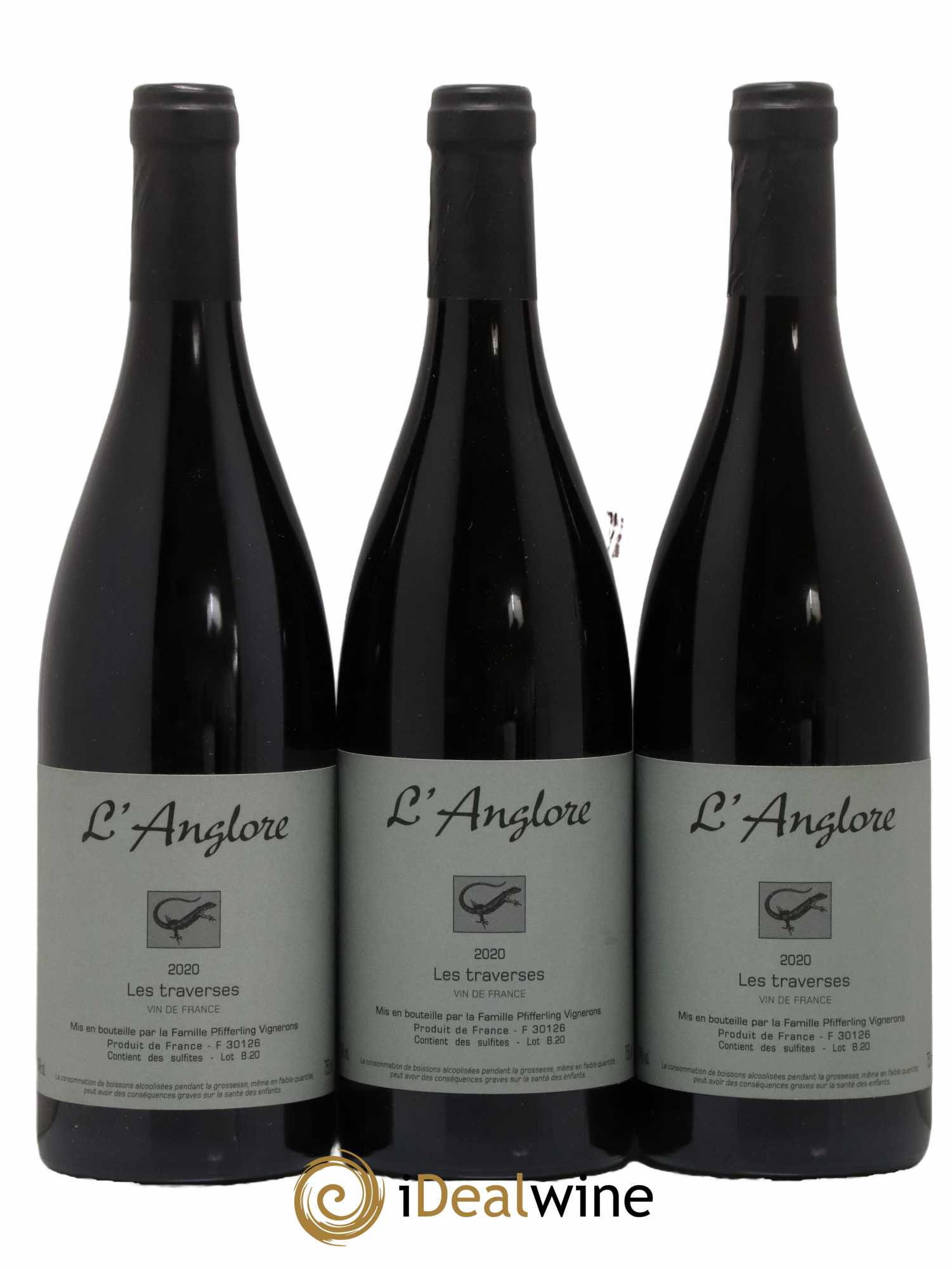 Vin de France Les Traverses L'Anglore 2020 - Lot de 3 bouteilles - 0