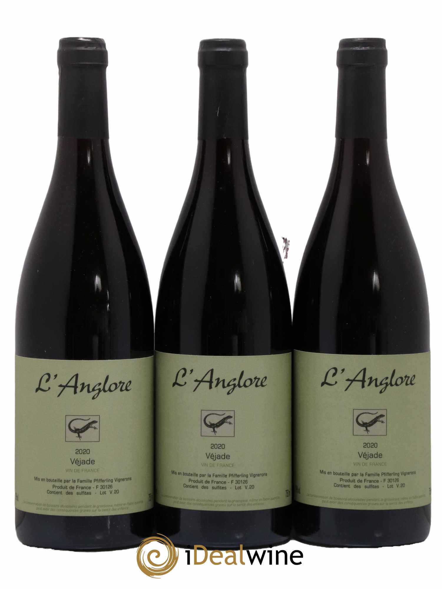 Vin de France Véjade L'Anglore 2020 - Lotto di 3 bottiglie - 0